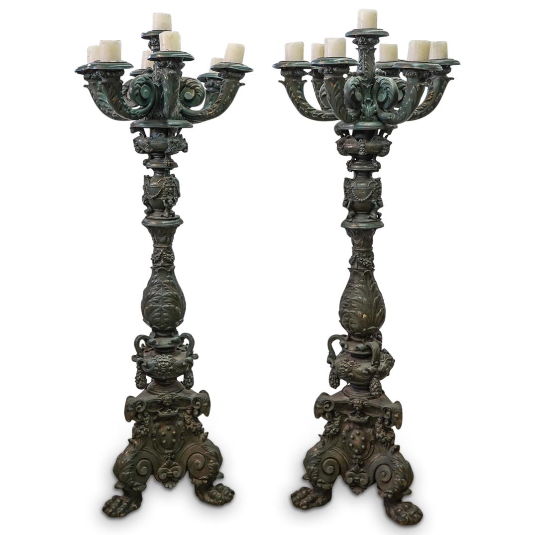 Monumental Gothic Revival Candelabras (1 of 6)