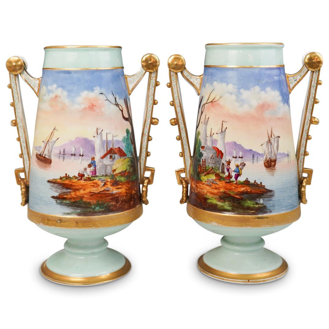 Pair of Antique Austrian Vases (1 of 9)