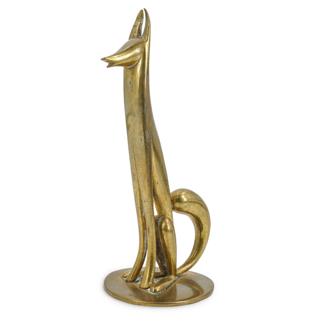 Austrian Franz Hagenauer Fox Bronze Sculpture (1 of 2)