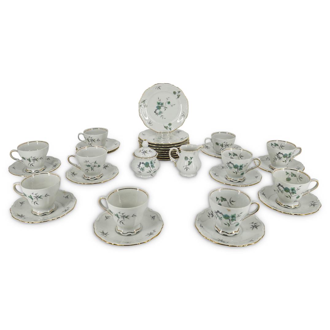 (32Pc) Mitterteich "Green Ming" German Porcelain Set (1 of 9)