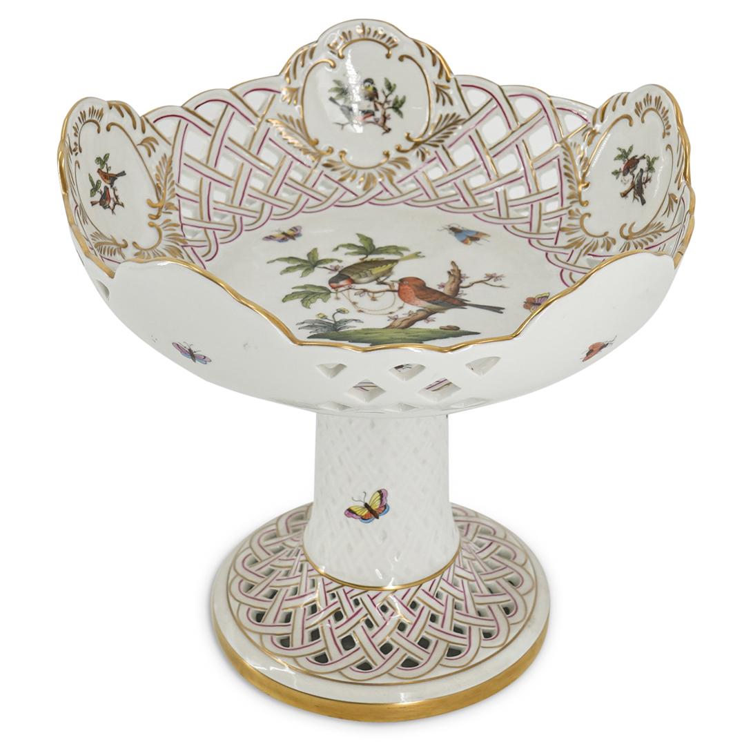 Herend "Rothschild" Reticulated Porcelain Compote (1 of 8)