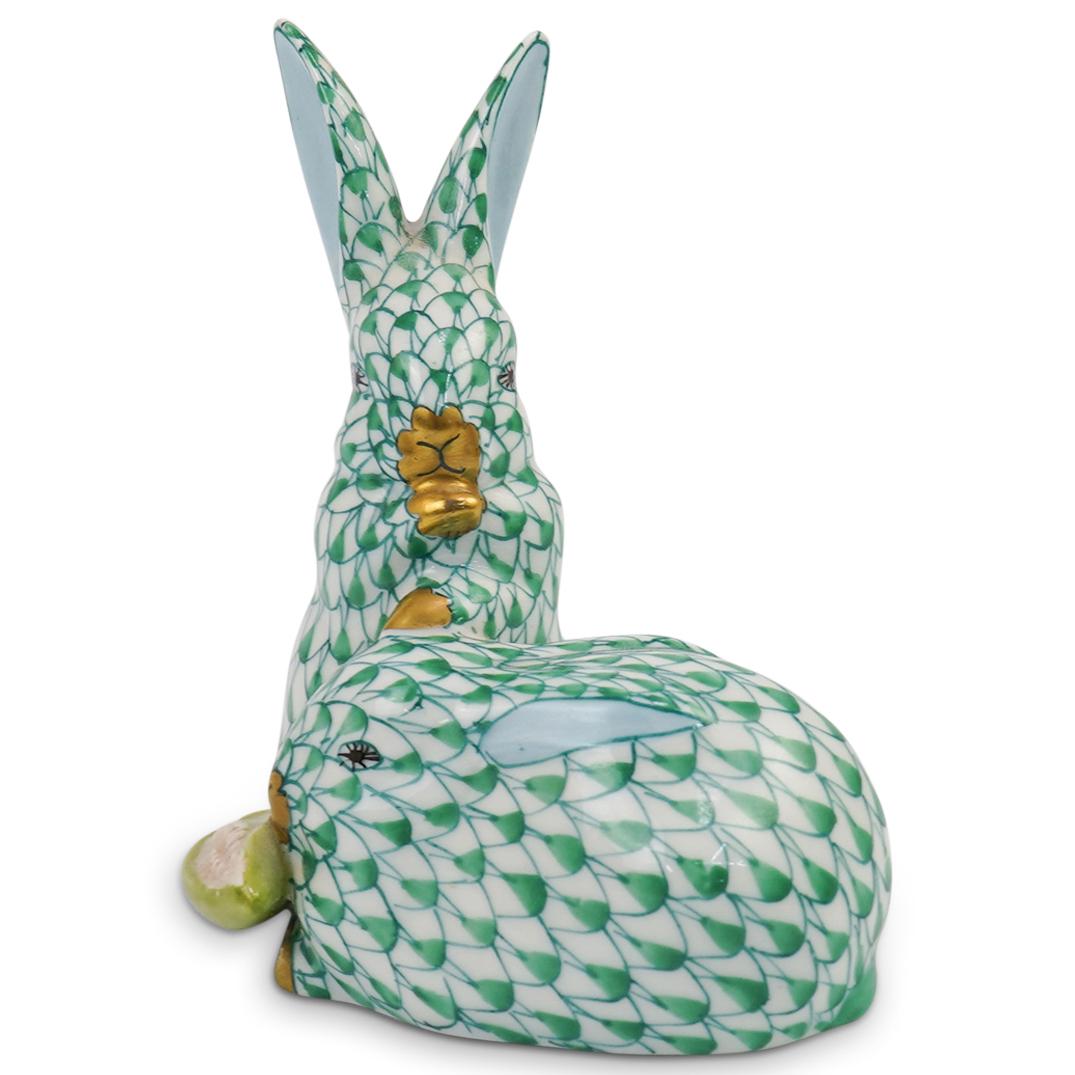 Herend Porcelain Double Rabbit (1 of 4)