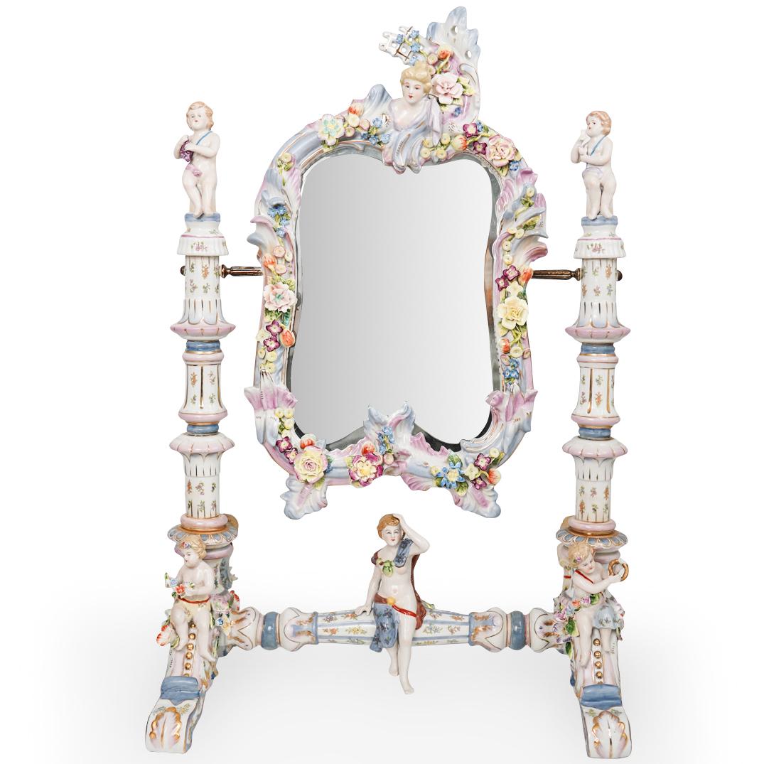 Meissen Porcelain Figural Vanity Mirror (1 of 8)