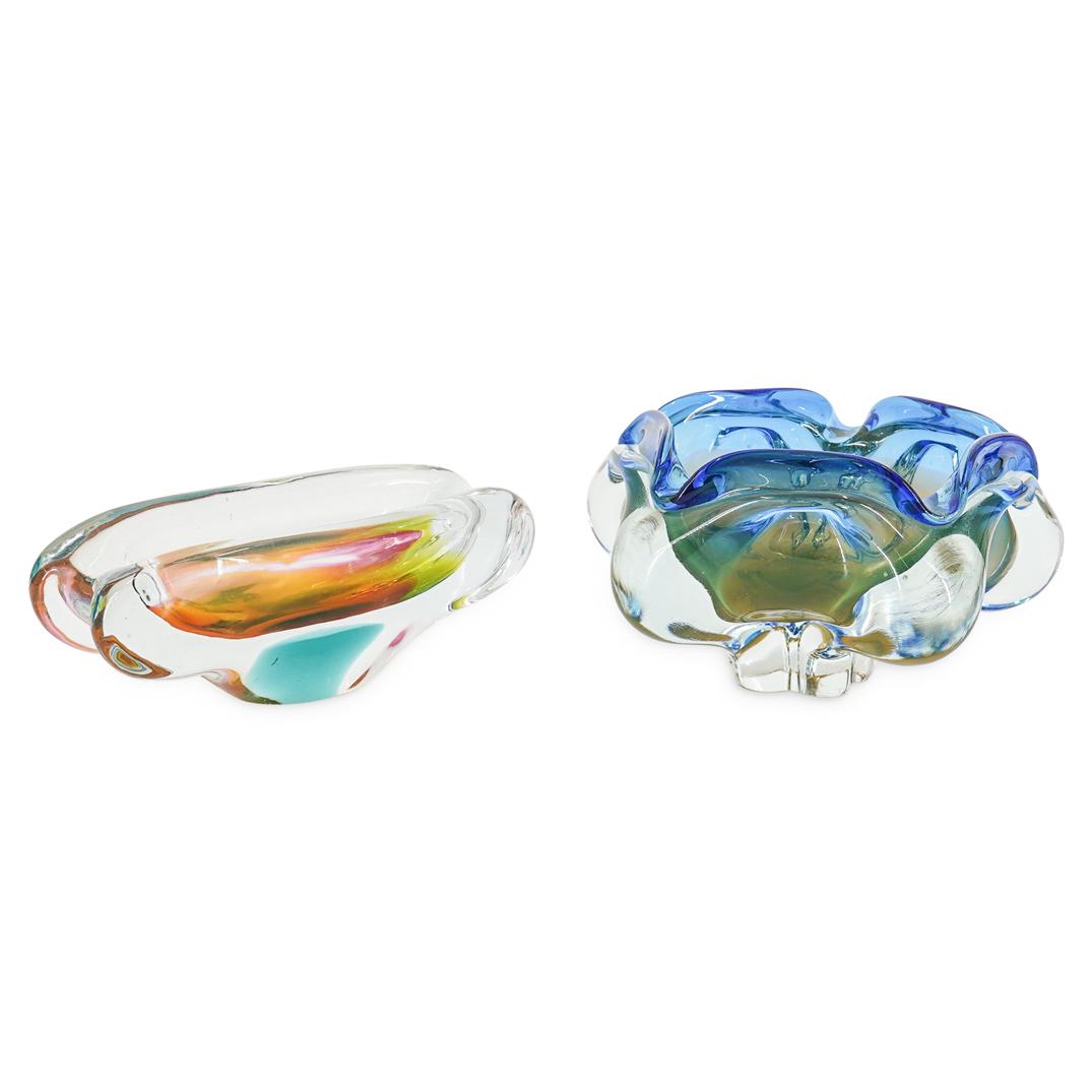 Pair of Venetian Glass Cigar Ashtrays (1 of 11)