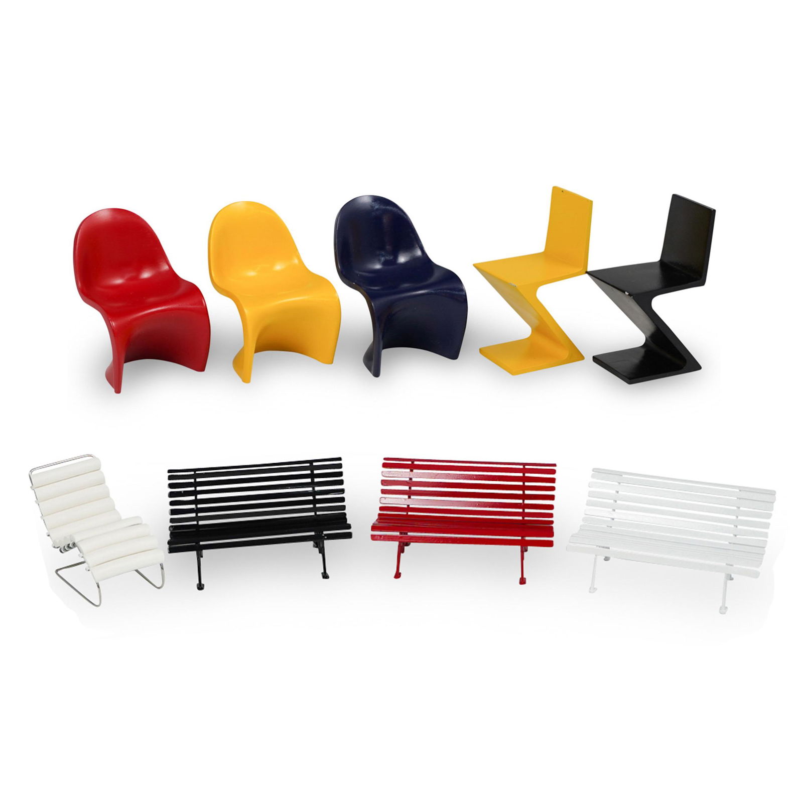 (9 Pc) Rubens Dittrich Miniature Furniture (1 of 10)
