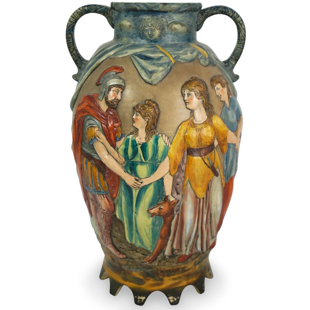 Continental Double Handled Ceramic Vase (1 of 7)