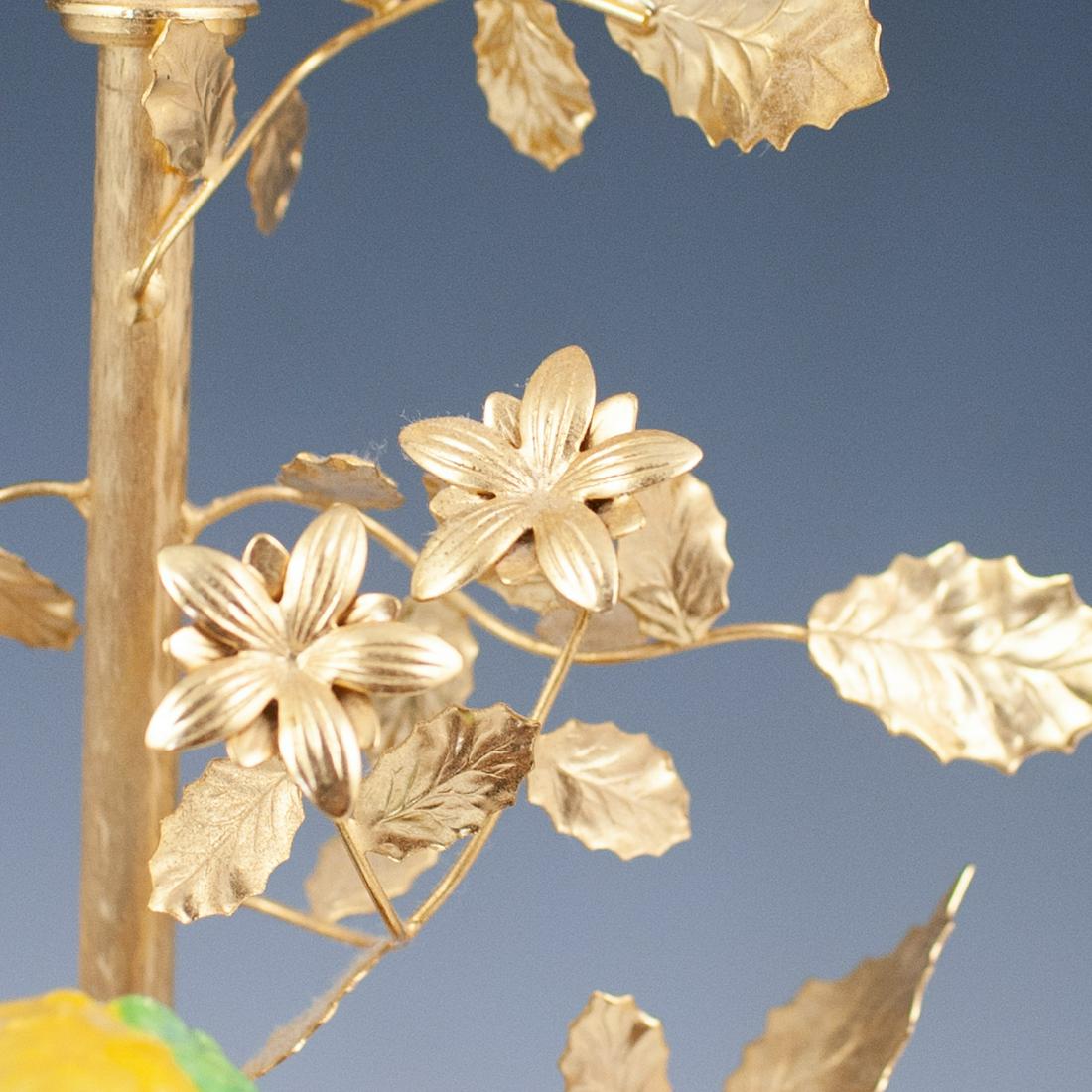 Vintage Mangani Porcelain & Dore Bronze Lamp (1 of 5)