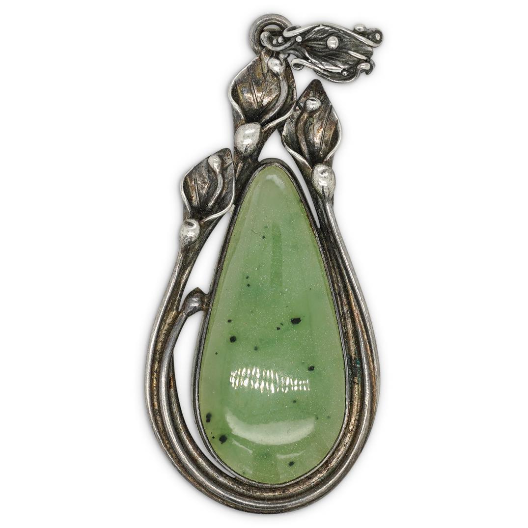 Sterling Jade Calla Lily Pendant (1 of 3)