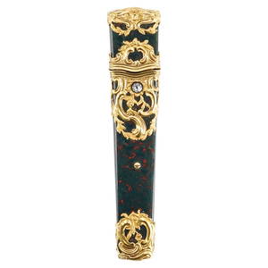 Ex-Sotheby's George II Gold Mounted Bloodstone Etui