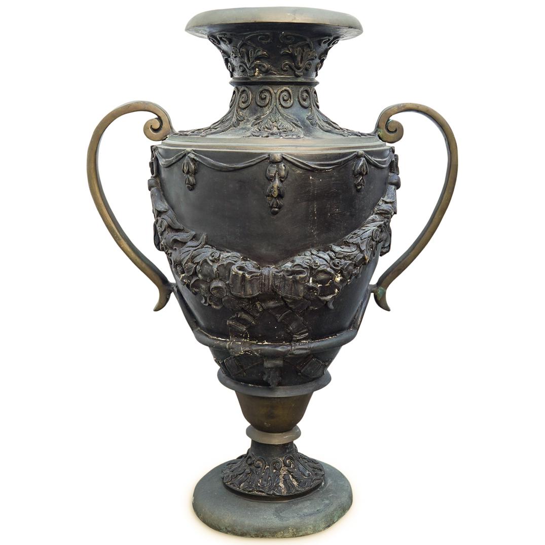 Neoclassical Bronze Garden Urn (1 of 7)