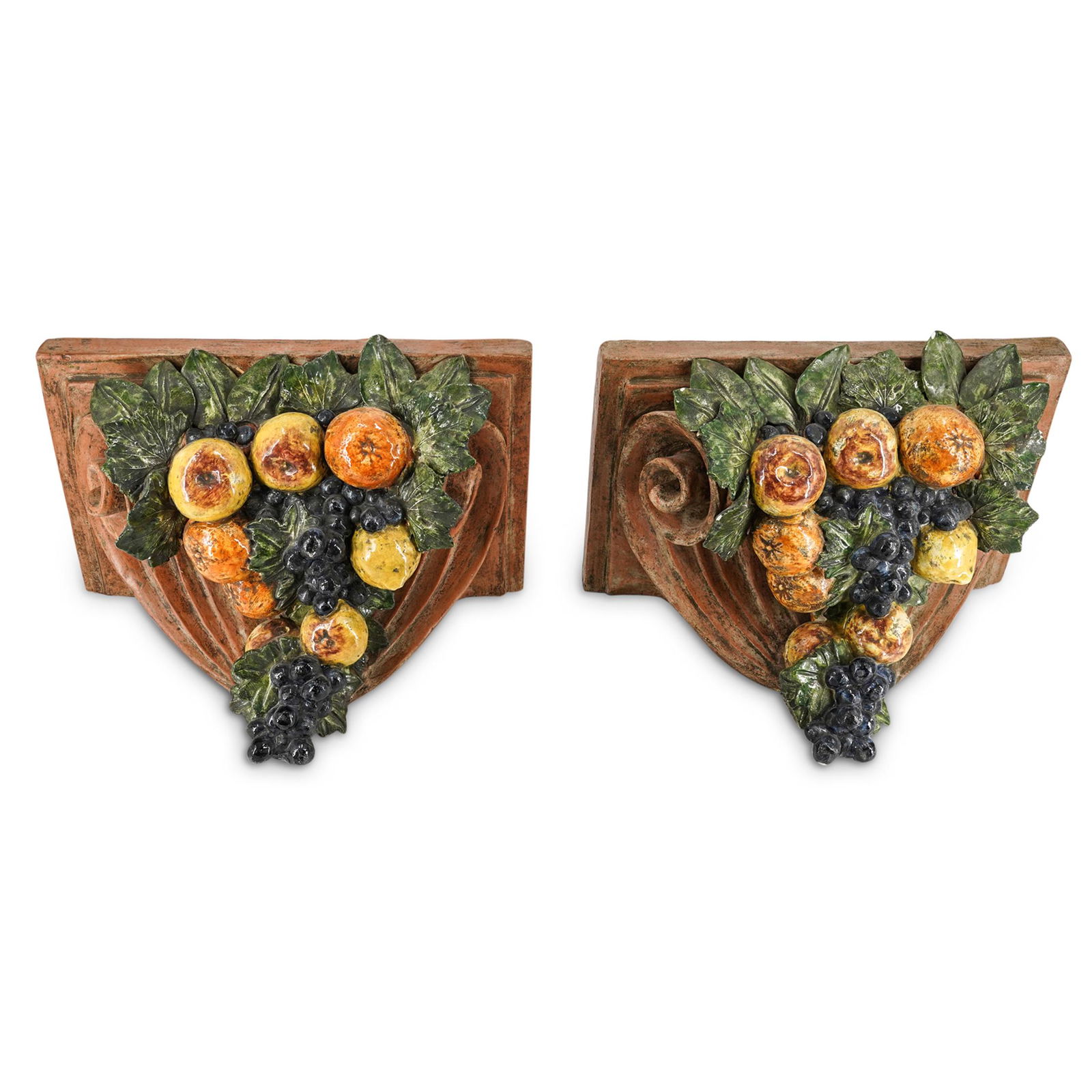 Pair of Italian Terracotta Wall Brackets (1 of 8)