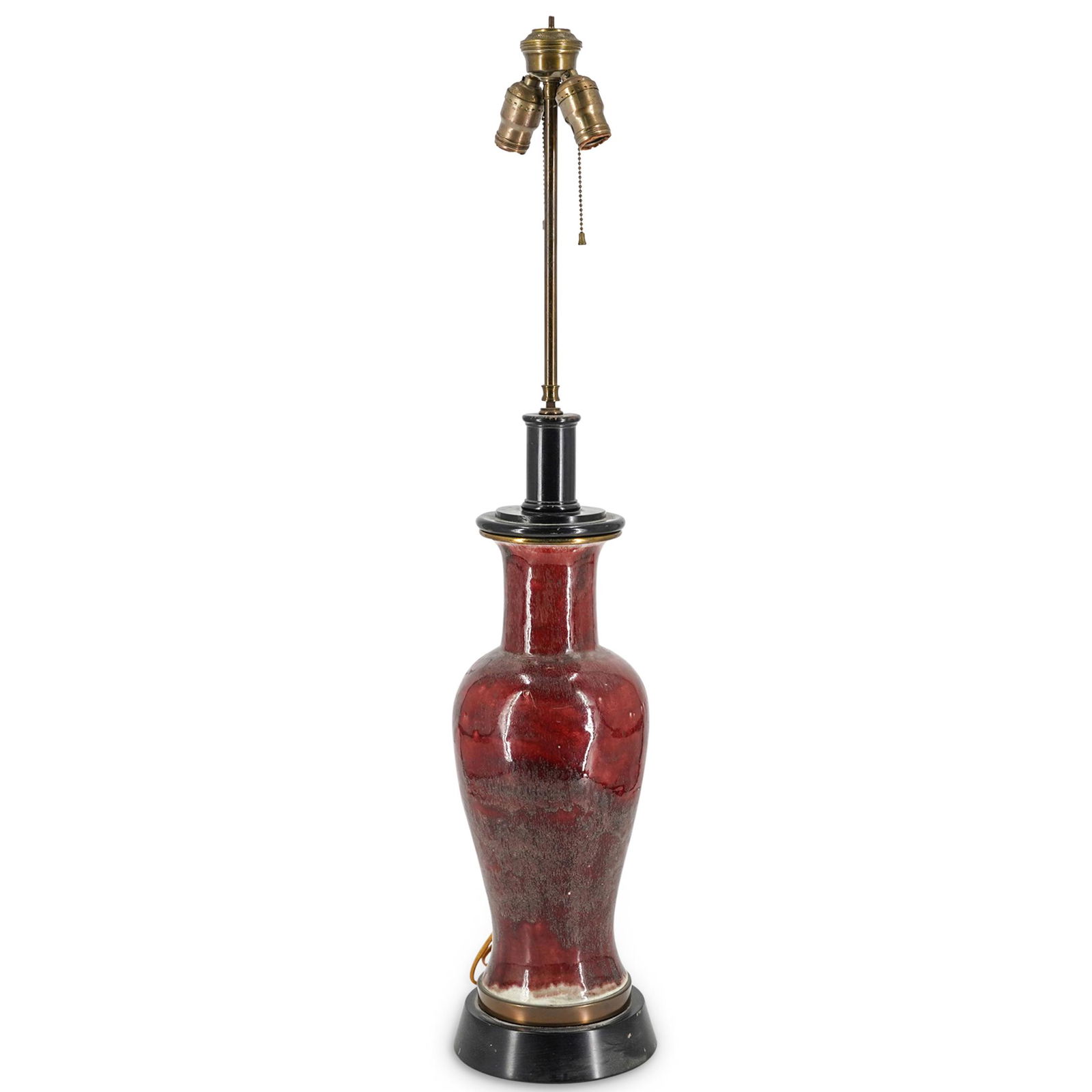 19th Cent. Chinese Sang De Boeuf Vase Lamp Base (1 of 6)