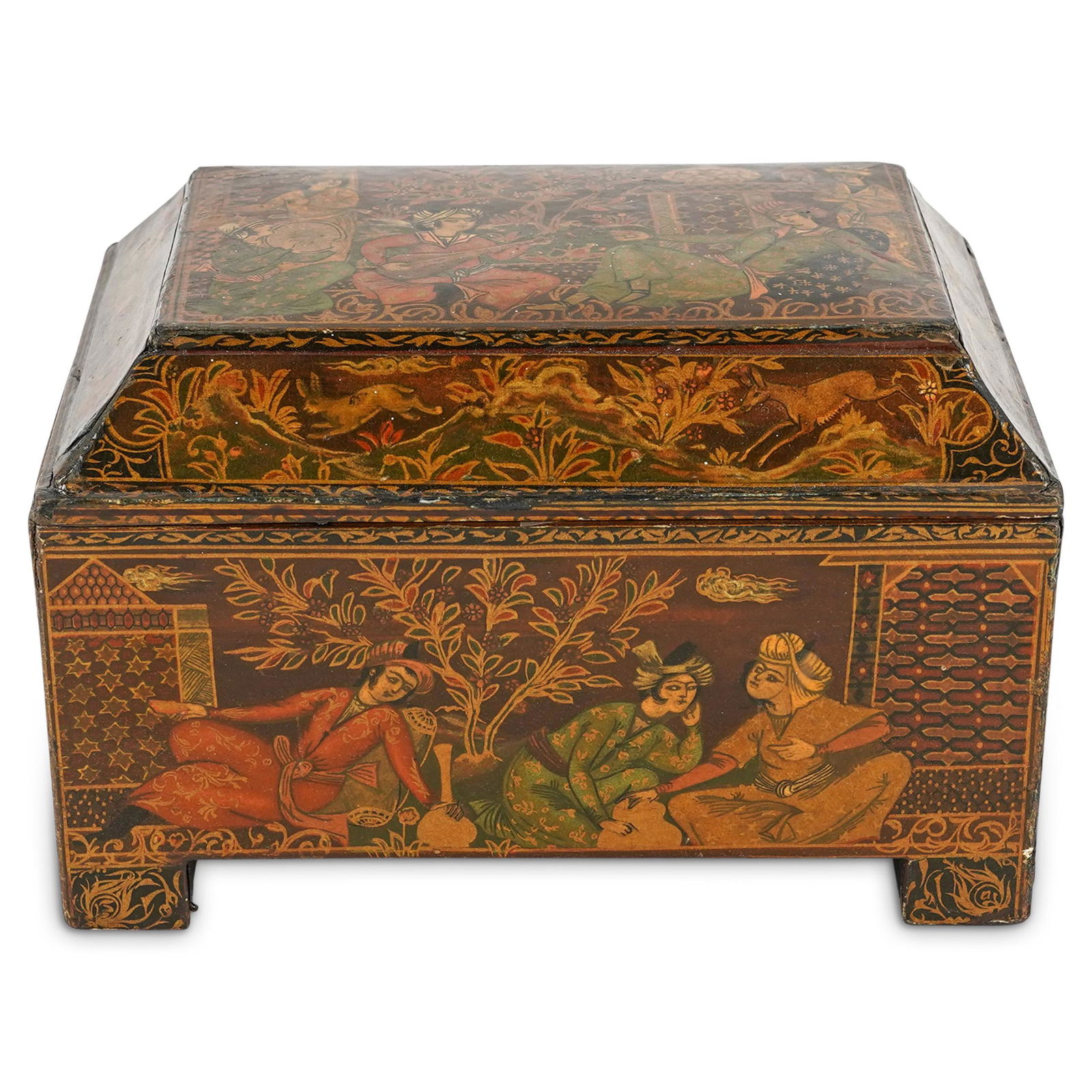 Persian Qajar Painted Wood Box (1 of 7)