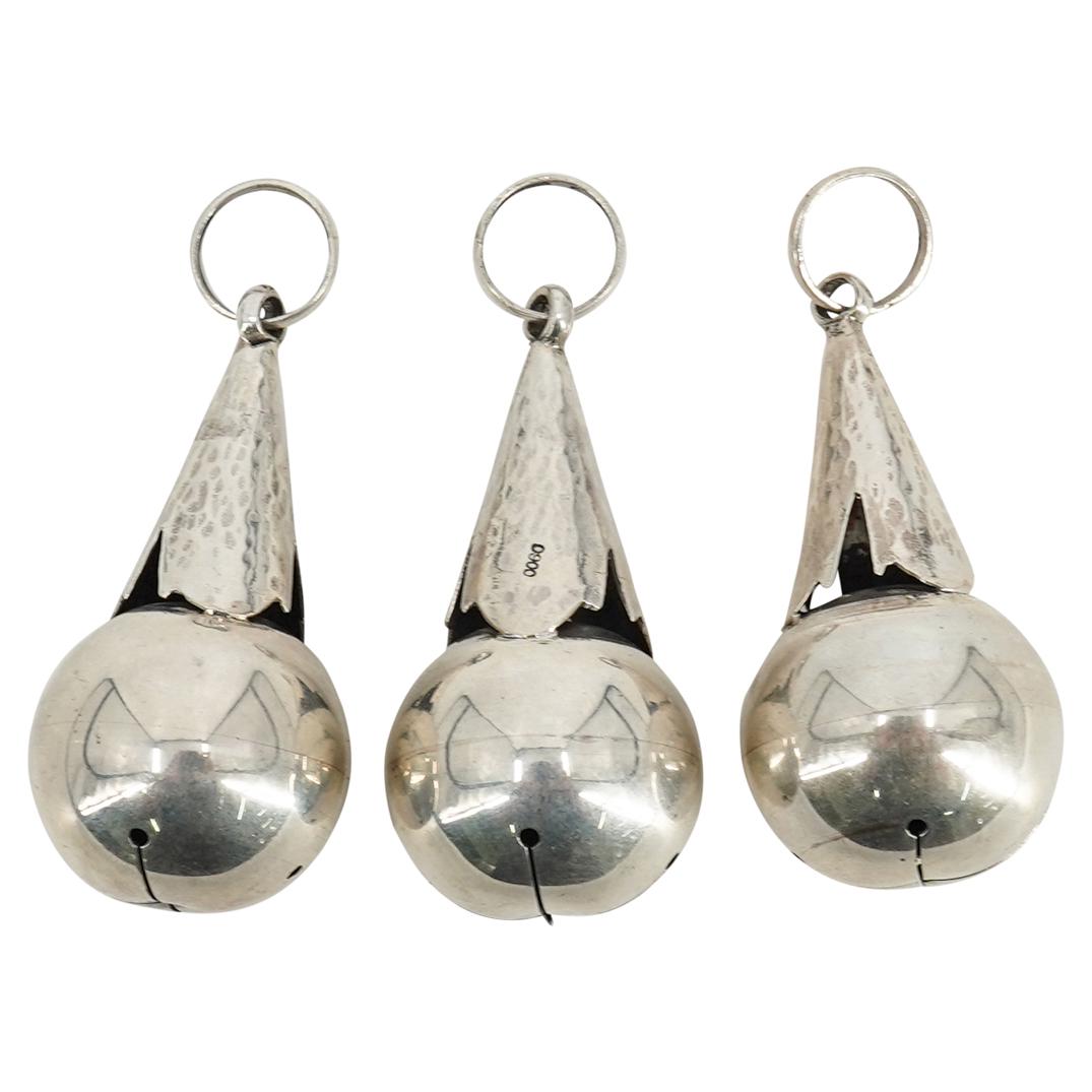 (3 Pc) South American 900 Silver Bells (1 of 5)