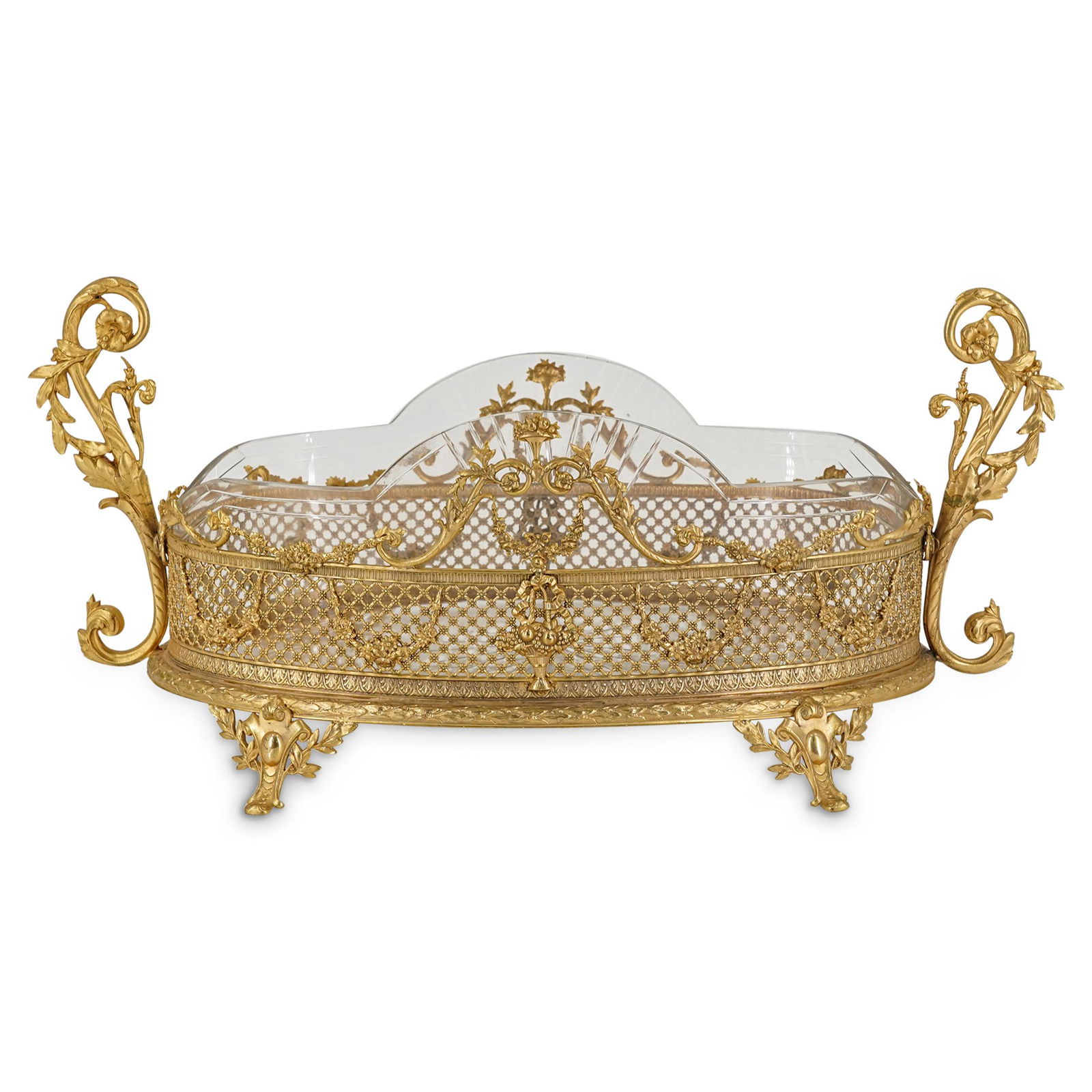 Prob. Baccarat Gilt Bronze & Crystal Oval Centerpiece (1 of 6)