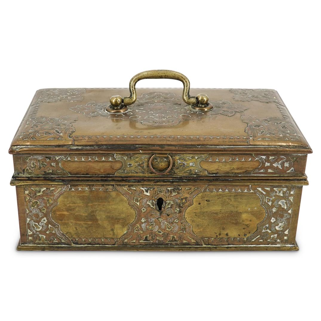 Antique Anglo Indian Georgian Brass Desk Box (1 of 10)