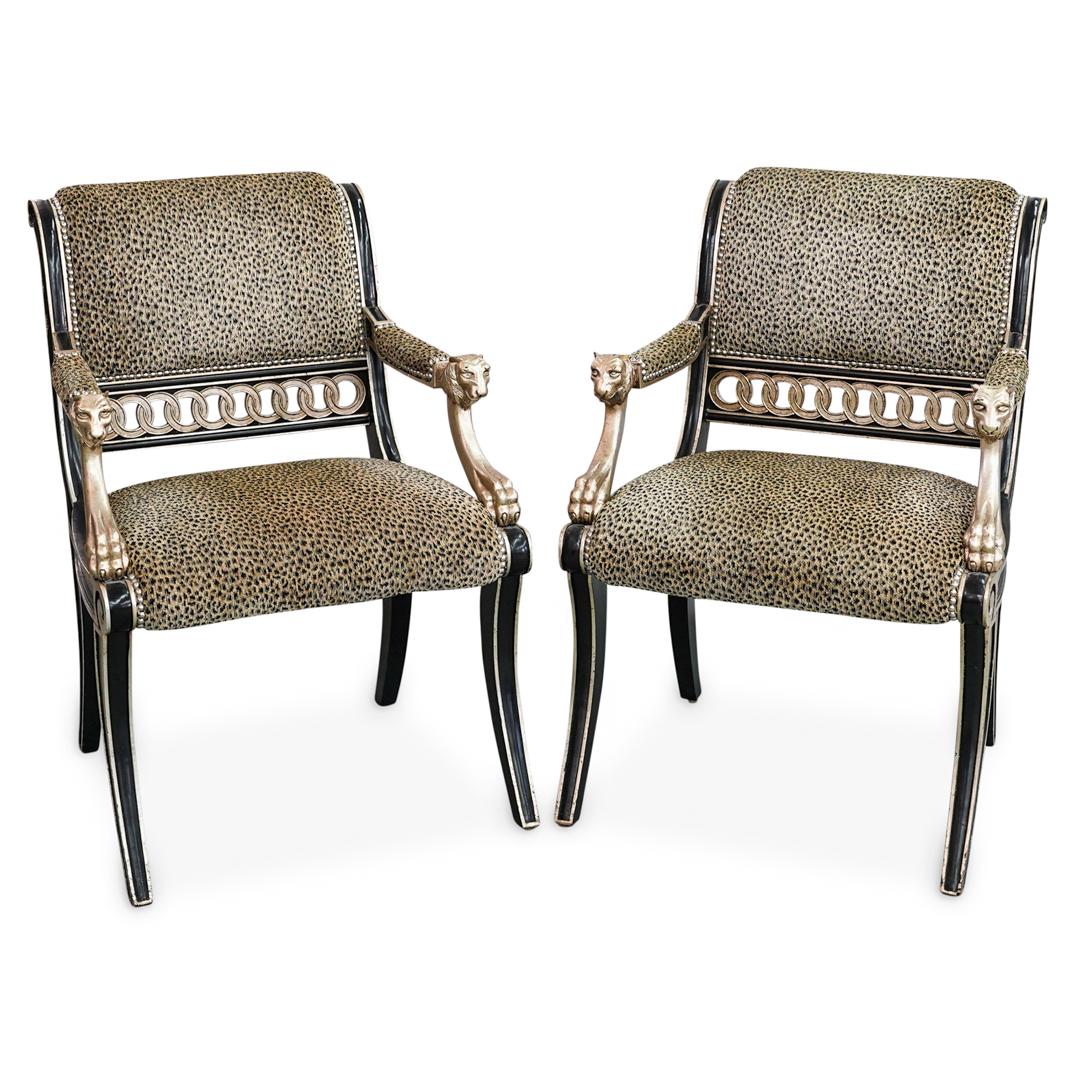 Pair of Ferguson Copeland Designer Ebonized Chairs (1 of 11)