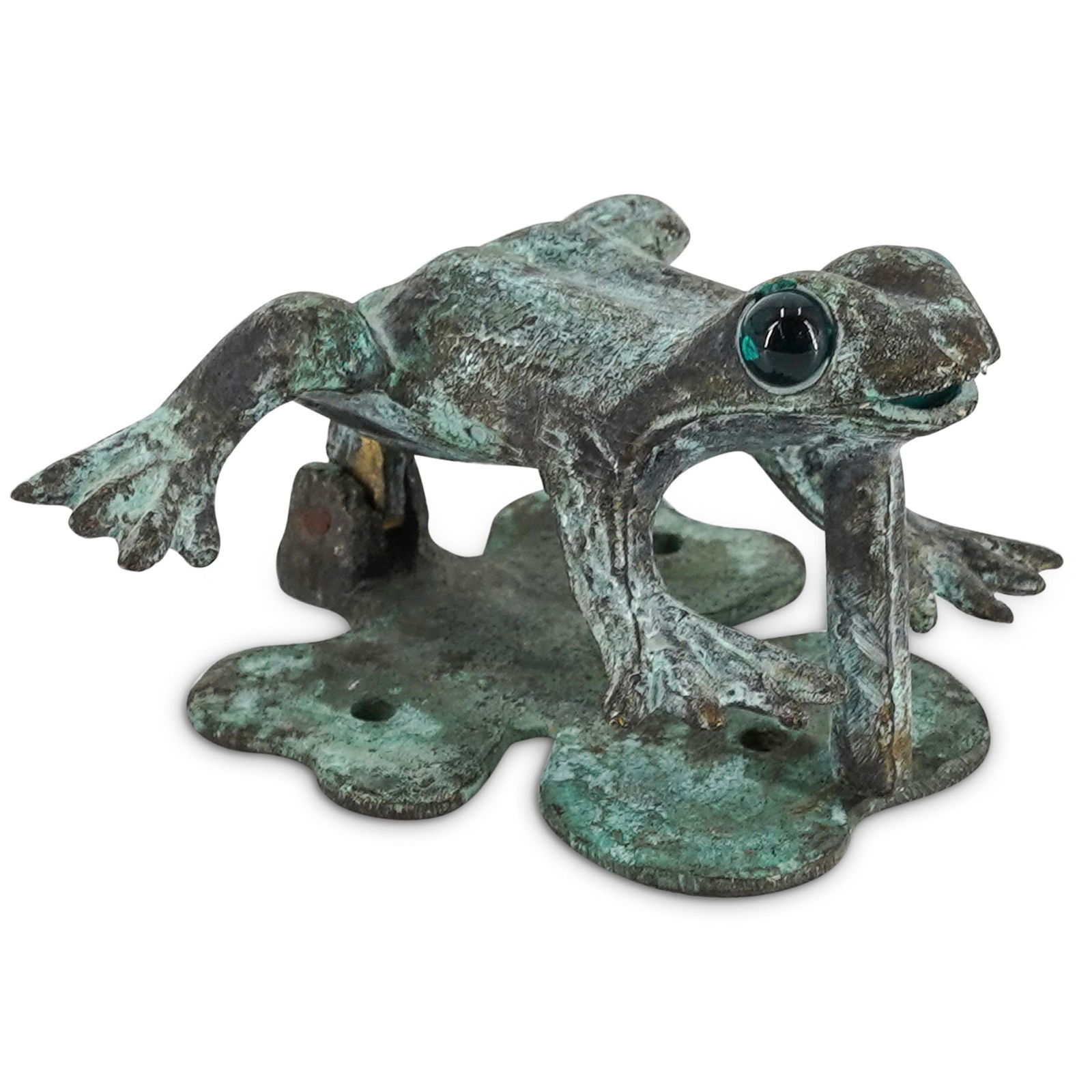 Vintage Bronze Tree Frog Door Knocker (1 of 5)