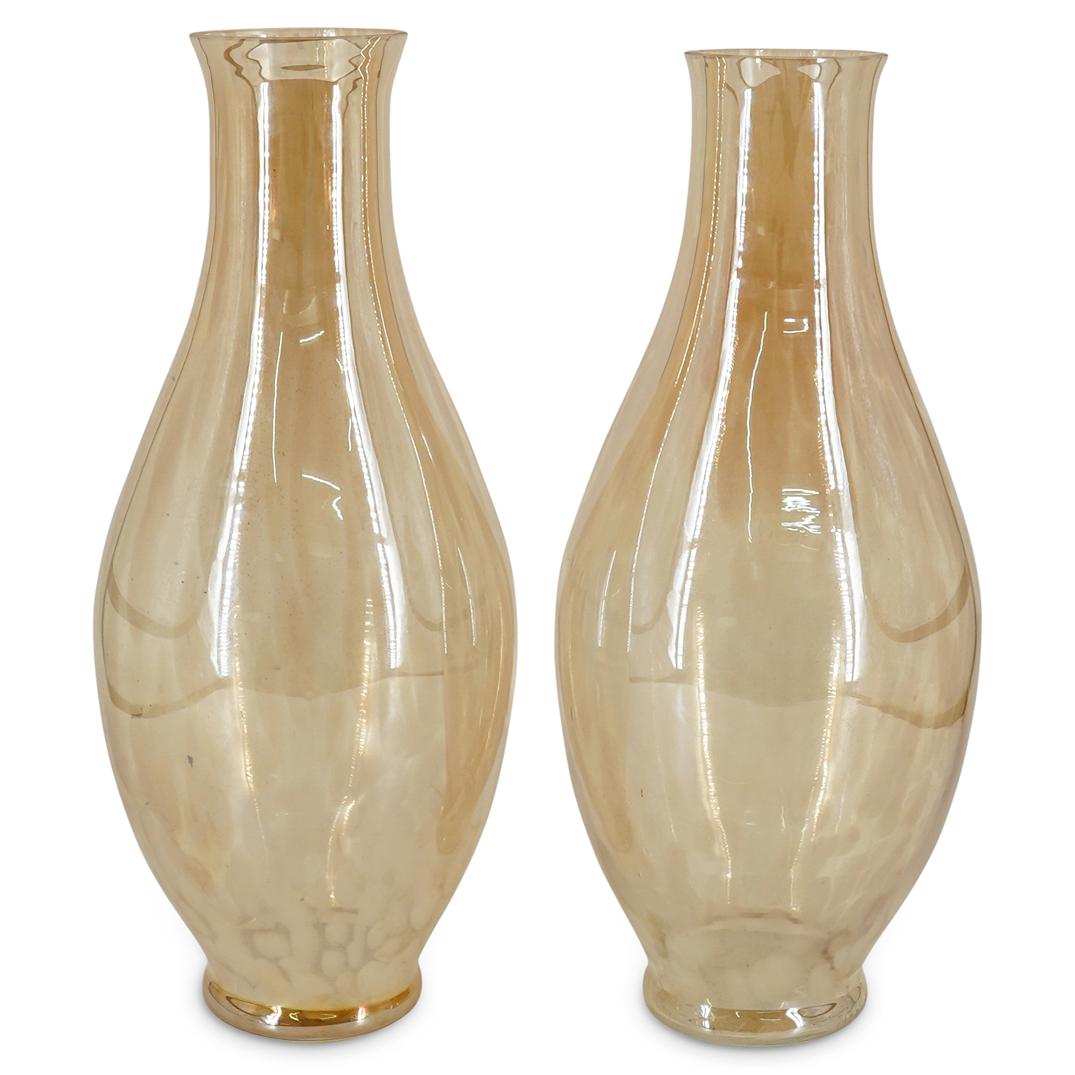 (2 Pc) Pair of Arte Murano Vases (1 of 7)