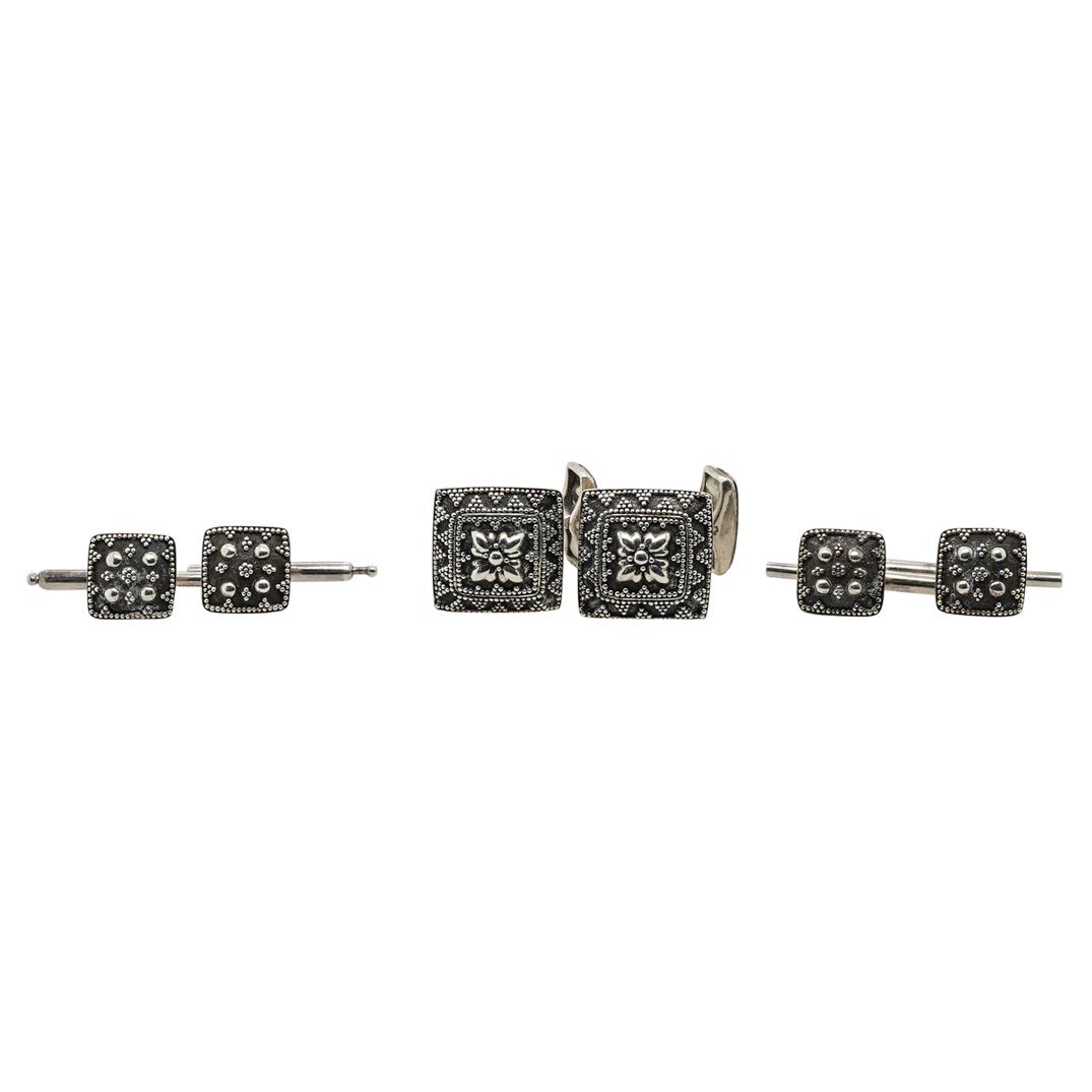 (3) Pairs of Sterling Silver Cufflinks (1 of 7)