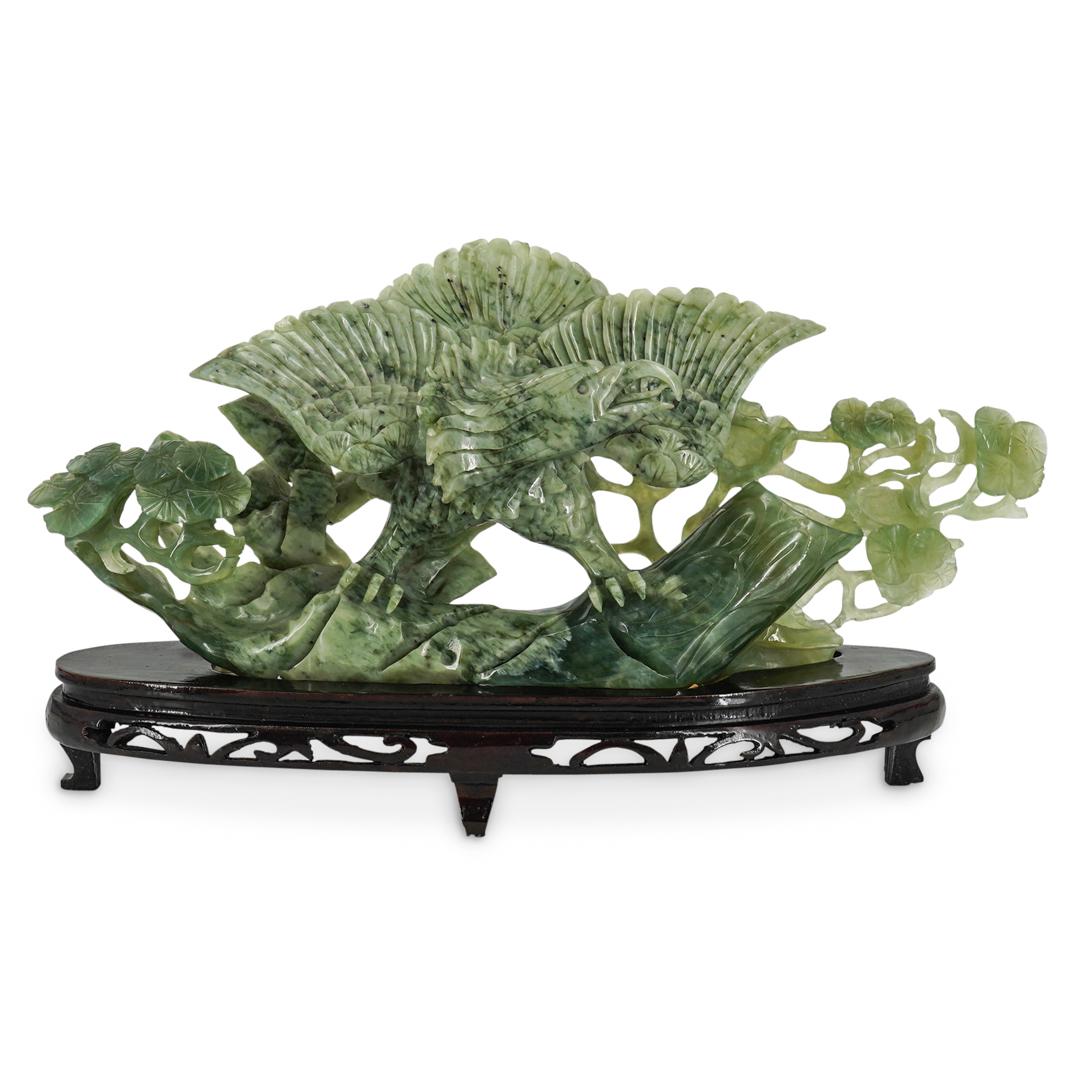 Chinese Spinach Jade Eagle Carving (1 of 5)