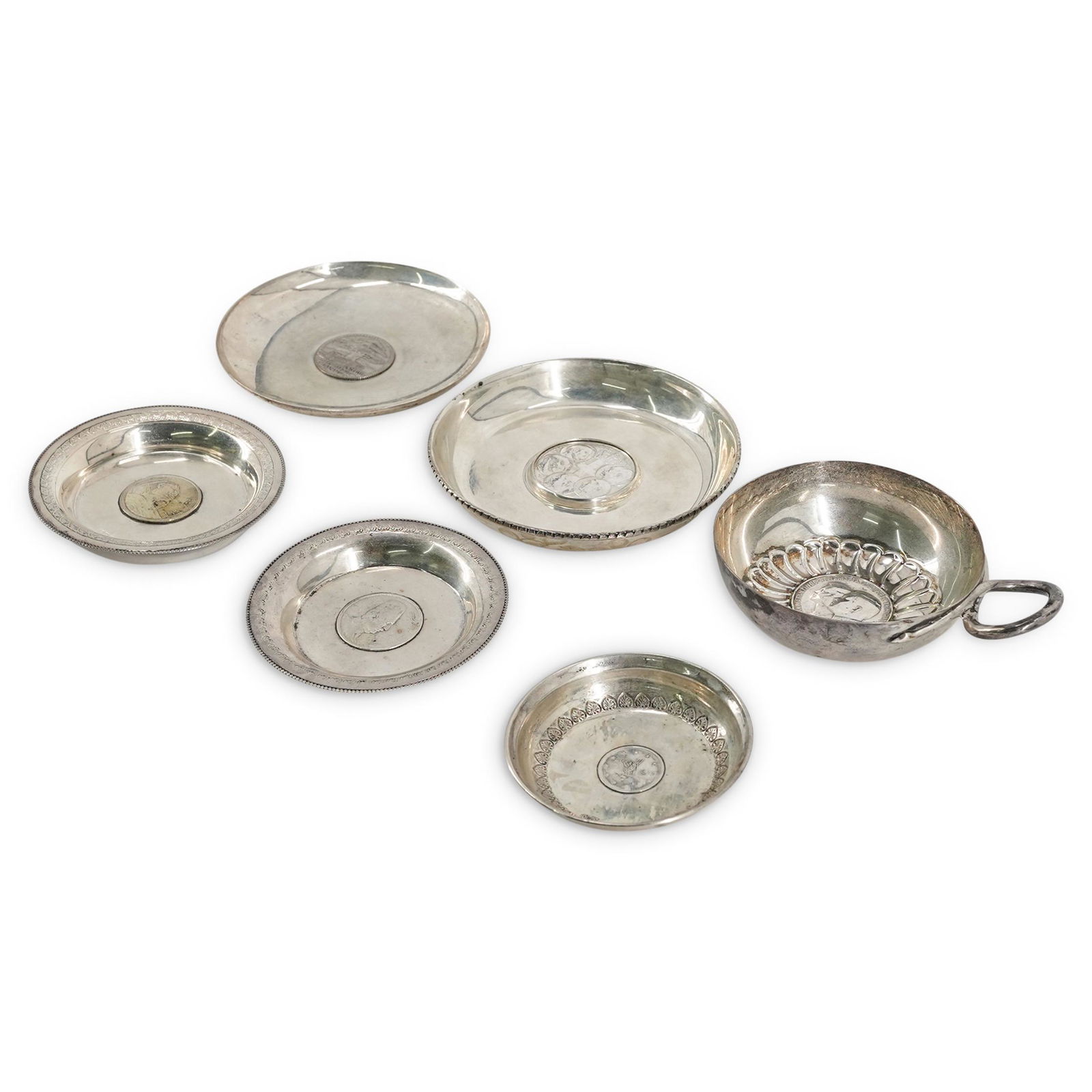 (6Pc) 800 Silver Bonbon Dish Grouping (1 of 11)