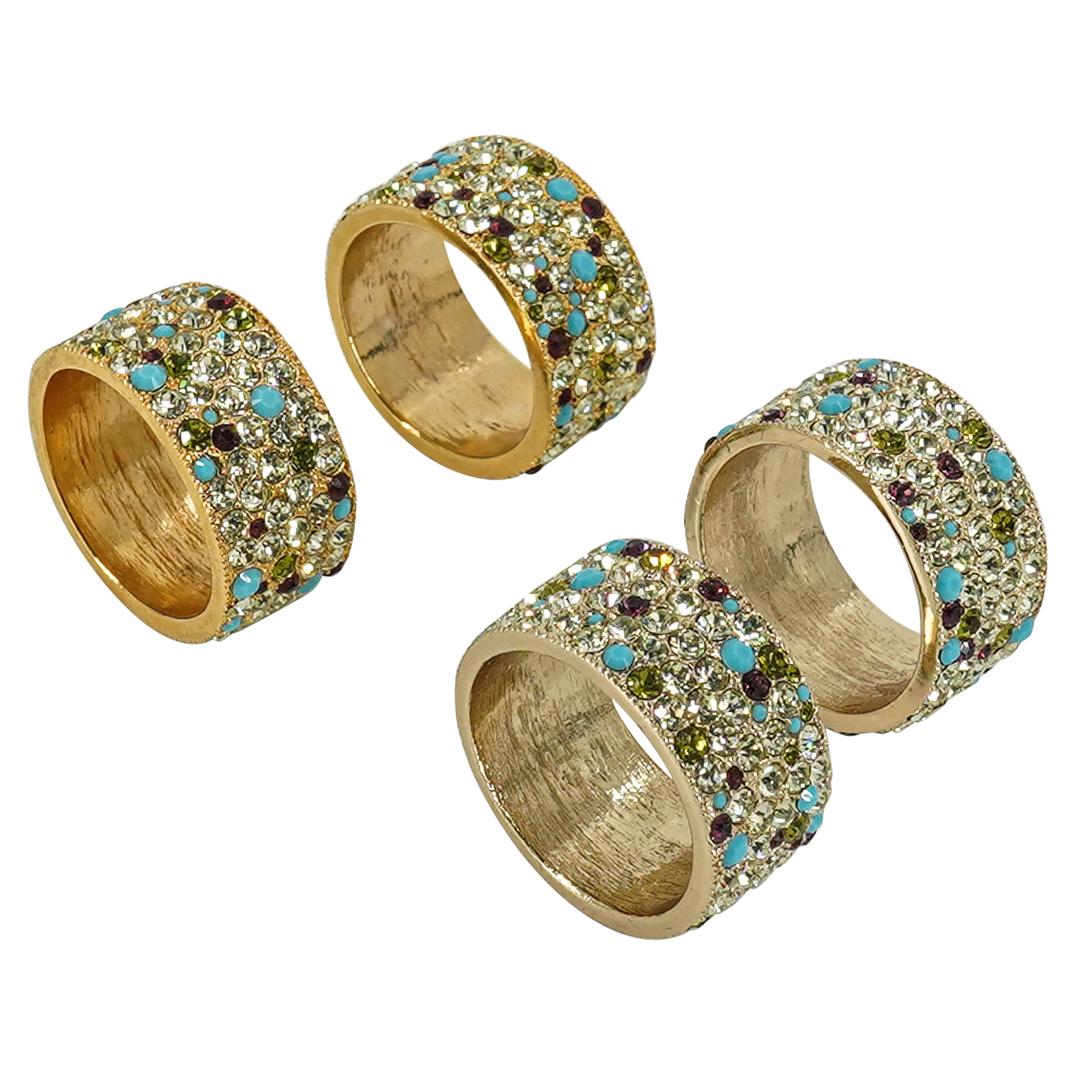 (12 Pc) L'Objet Jeweled Napkin Ring Grouping Set (1 of 5)