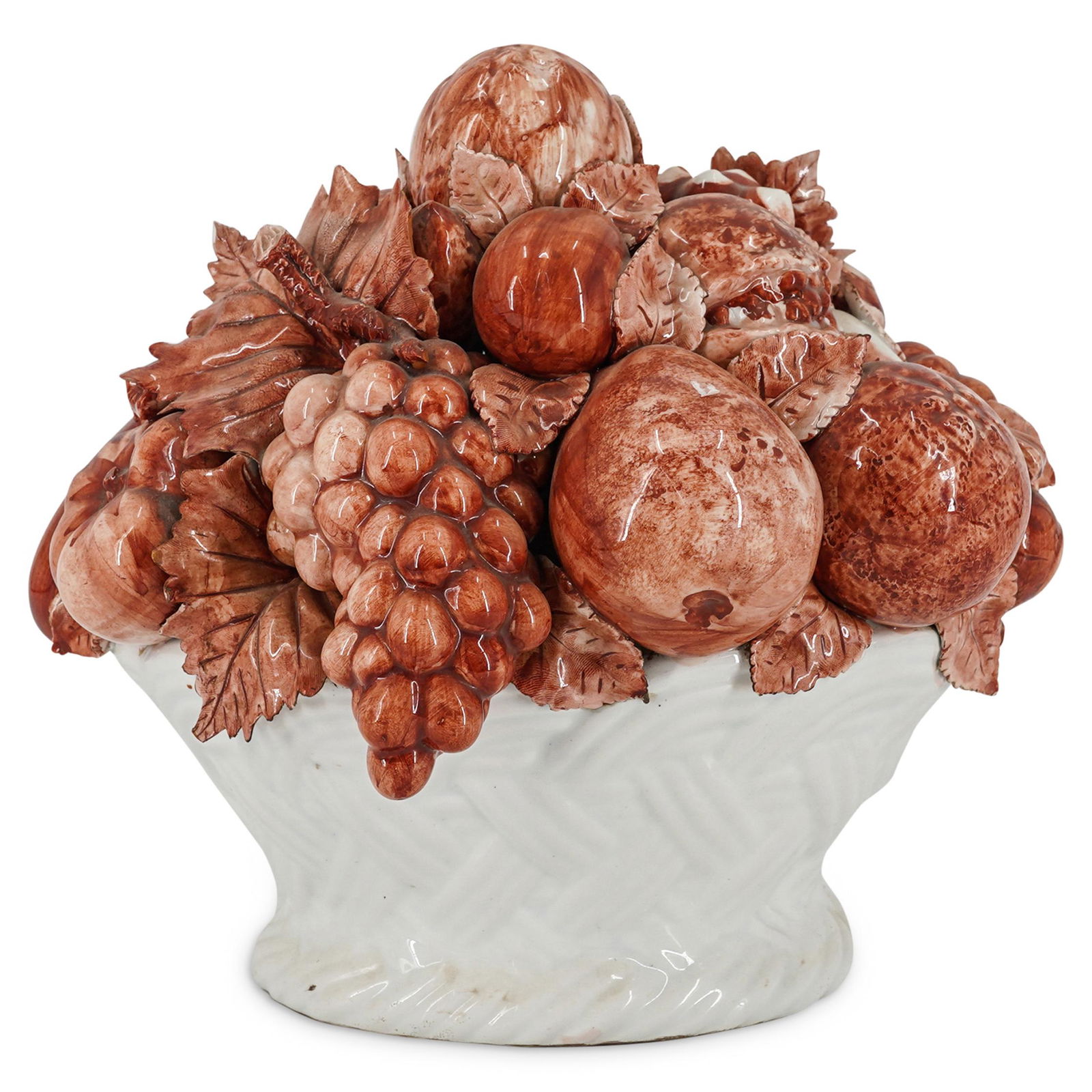 Mid Century Italian Majolica Ceramic Fruit Centerpiece (1 of 6)