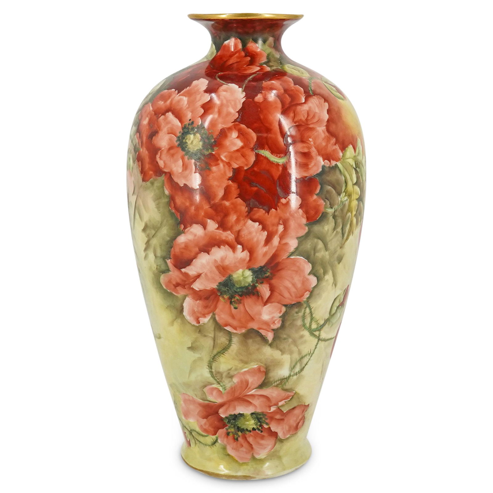 Antique Hand Painted Belleek Porcelain Flower Vase (1 of 7)