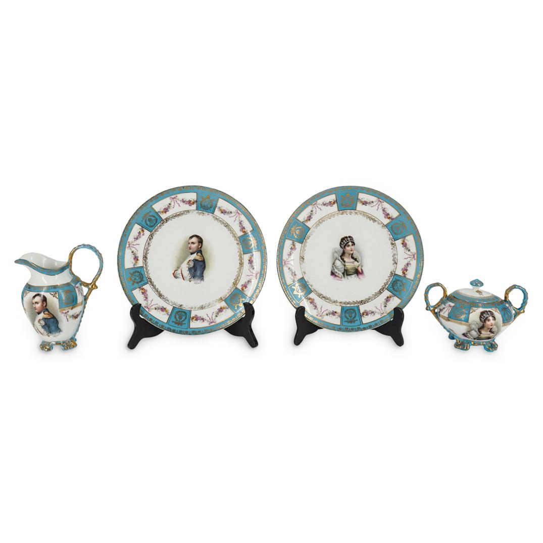 Antique 19th Cent. French Napoleon Gilded Porcelain Tea (1 of 10)