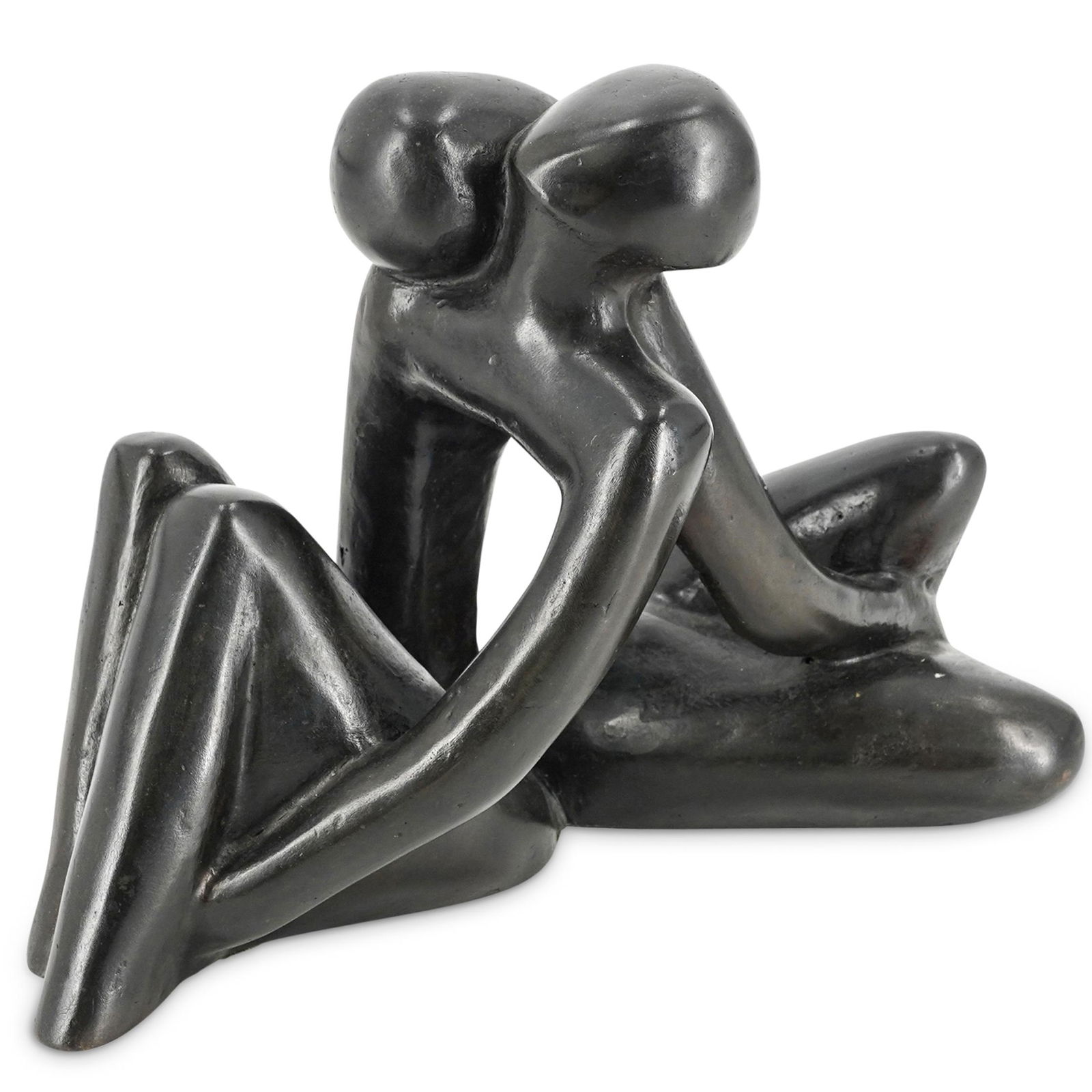 Signed "Lovers" Abstract Bronze Figural Sculpture (1 of 7)