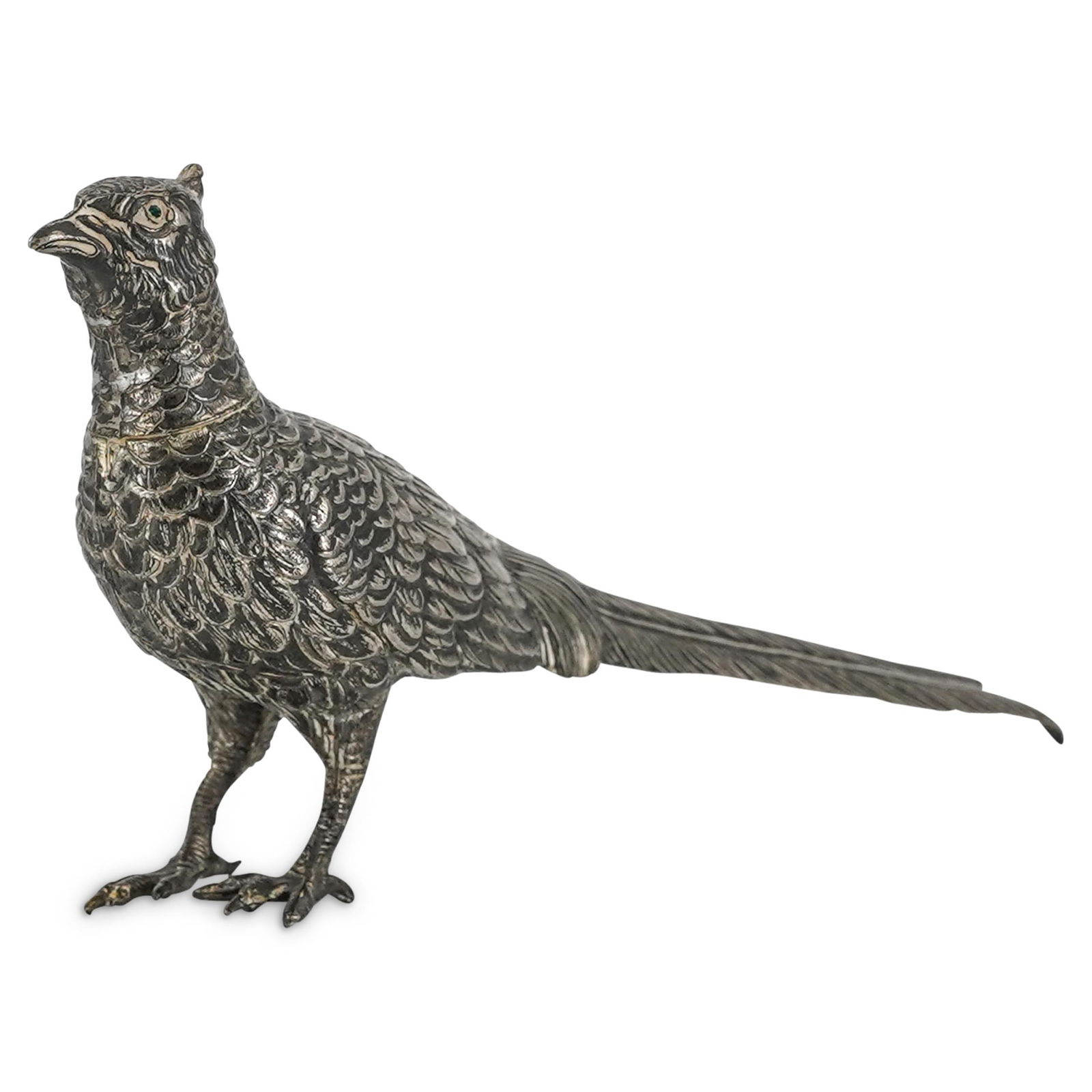 Antique Silver Pheasant Figurine (1 of 6)