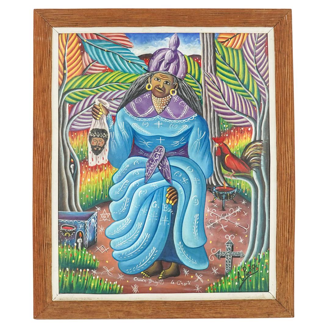 Andre Pierre (Haiti, 1915-2005) Painting on Canvas (1 of 8)