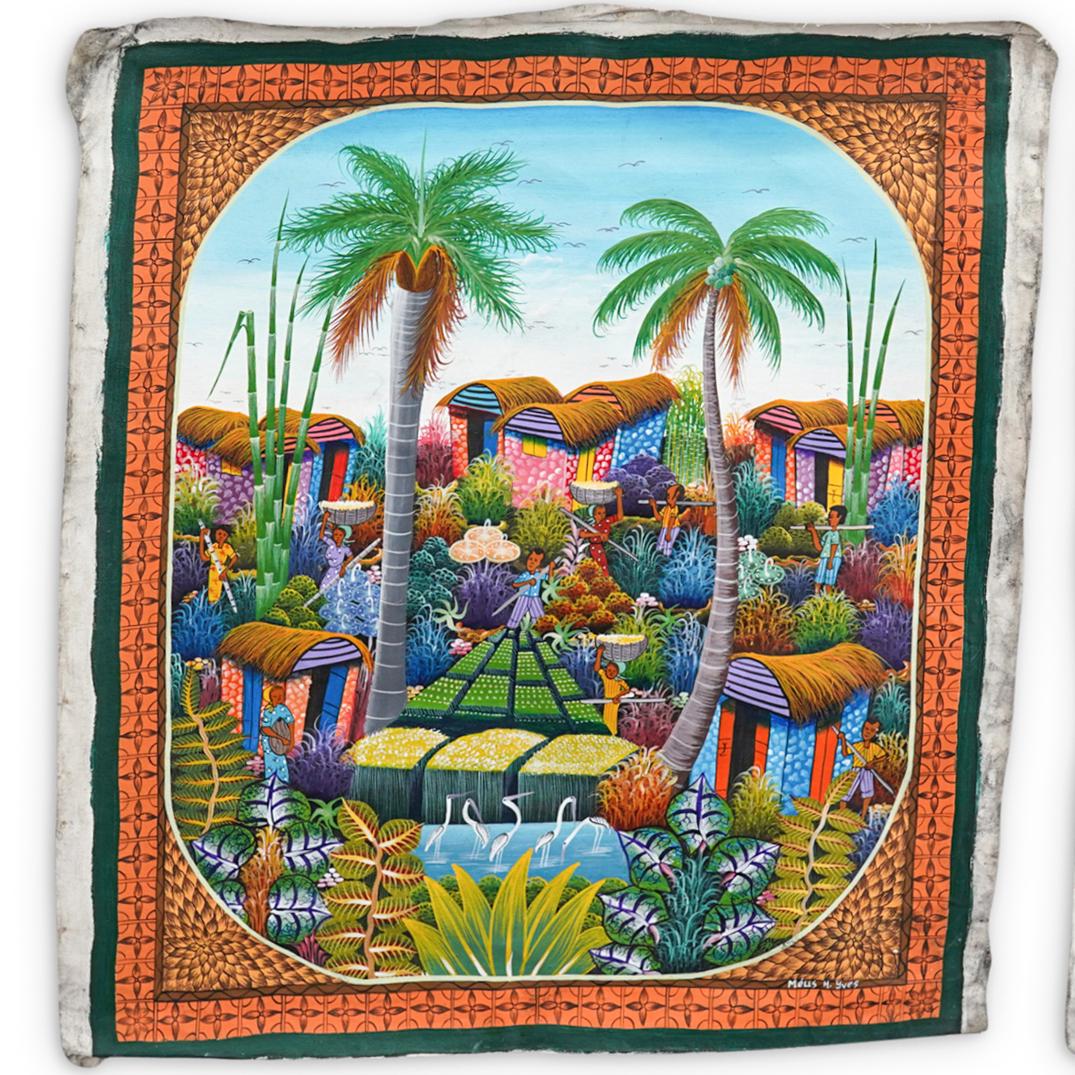 Henri Yves Meus (Haitian, 20th Cent.) Acrylic Painting (1 of 2)