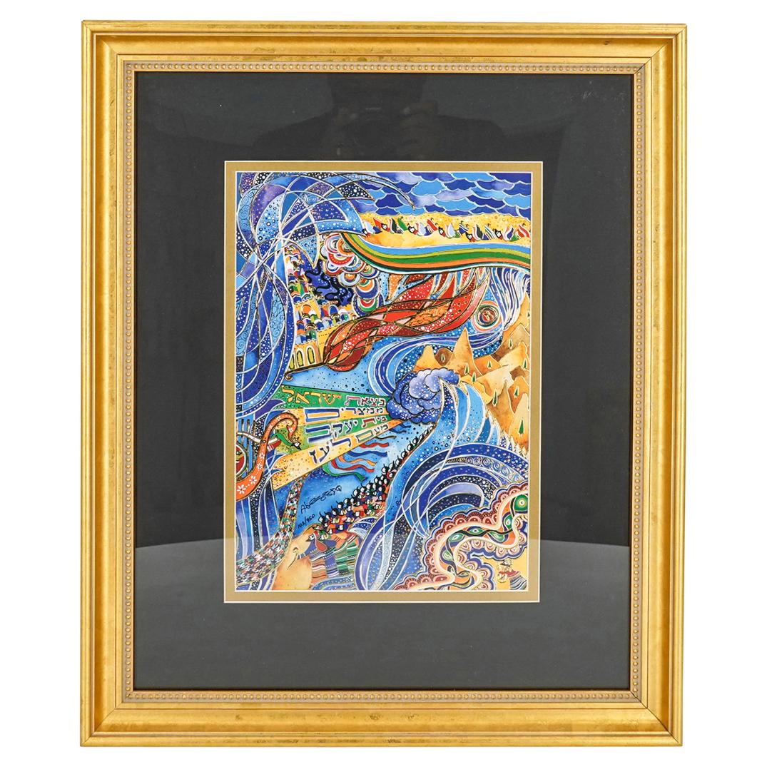 Raphael Abecassis (b. 1953) Gold Embossed "Passover" (1 of 4)