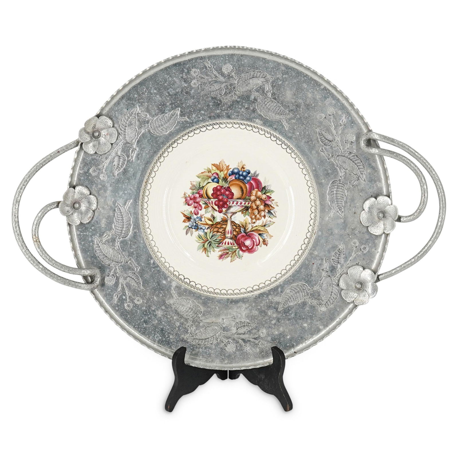 Triumph by Limoges Porcelain Tray w/ 22K White Gold (1 of 7)