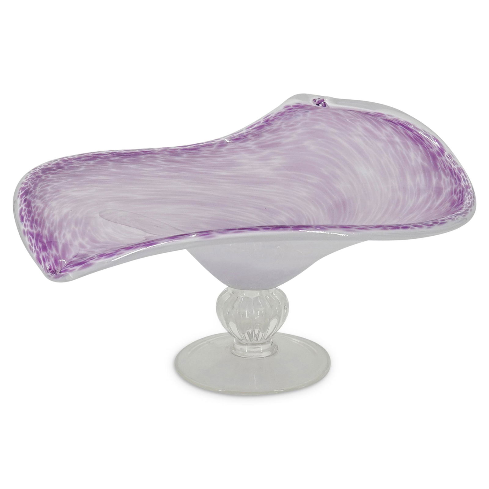 Large Murano Hand Blown Art Glass Footed Centerpiece (1 of 7)