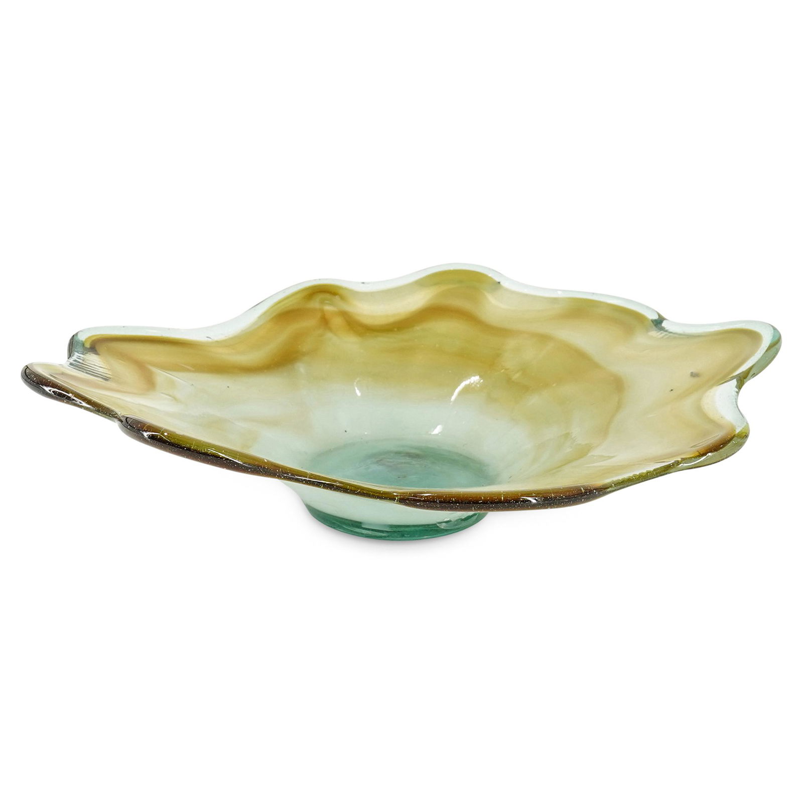 Large Murano Hand Blown Art Glass Centerpiece Vase (1 of 5)