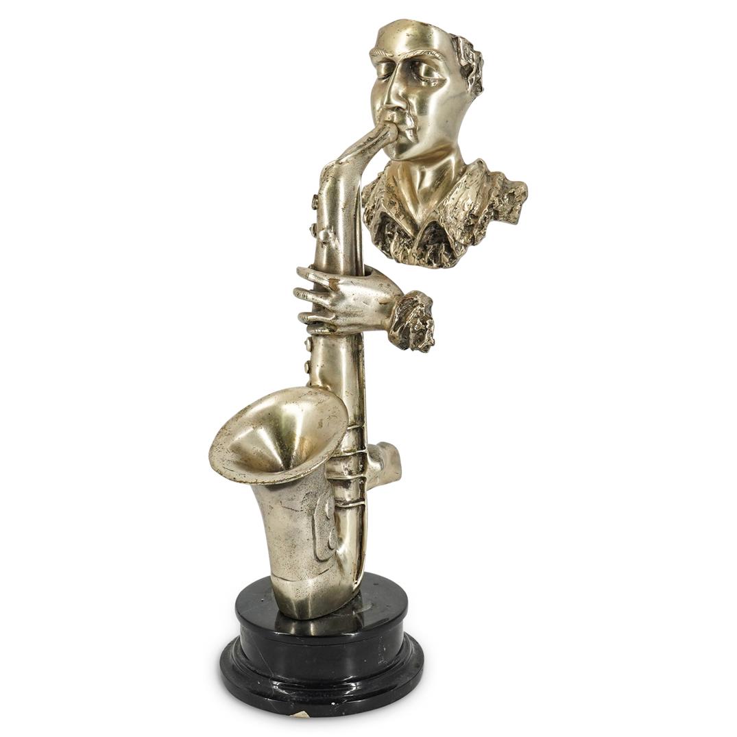 Saxophone Player Figurine Pewter Sculpture (1 of 10)