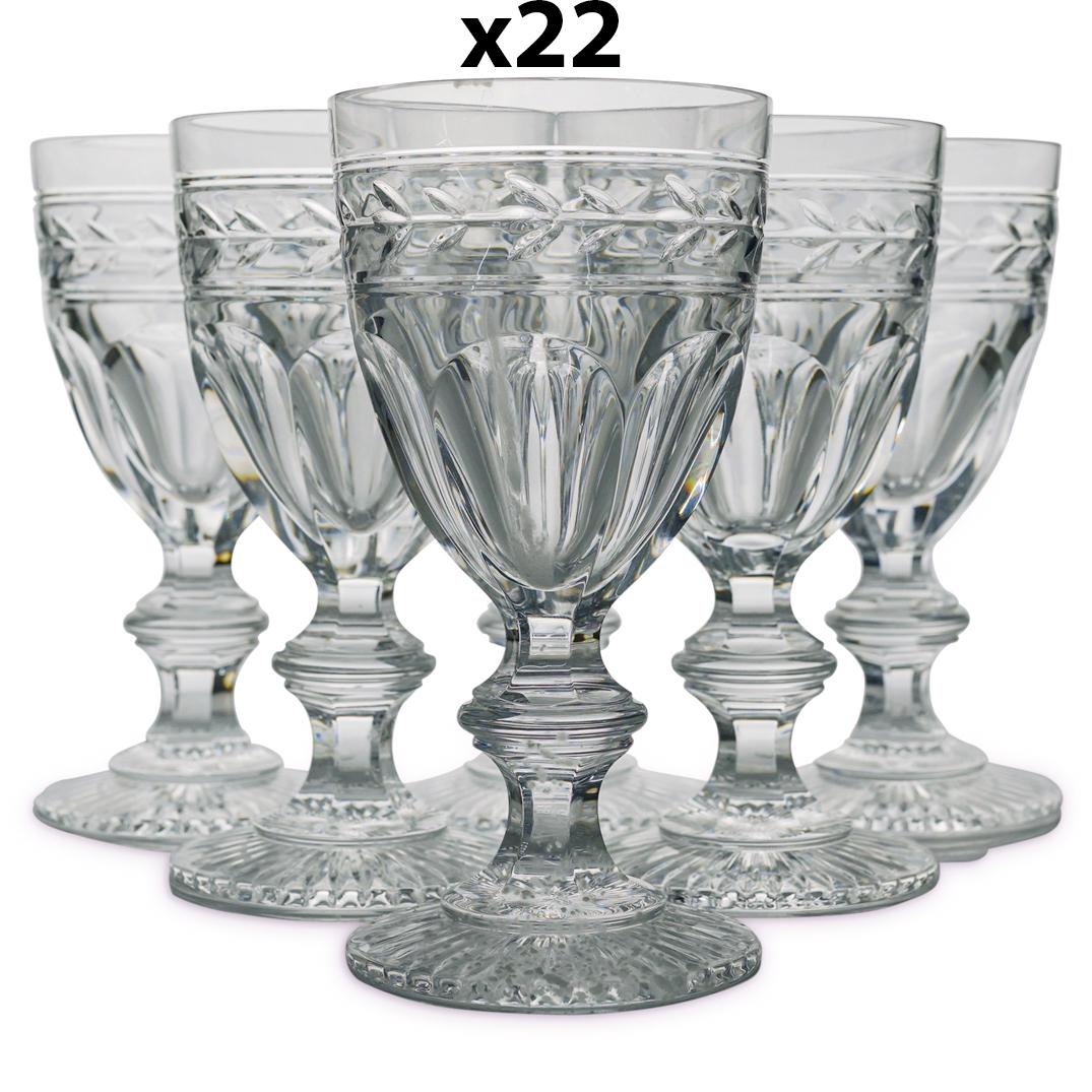 (22 Pc) Baccarat Jonzac Crystal Water Goblets (1 of 10)