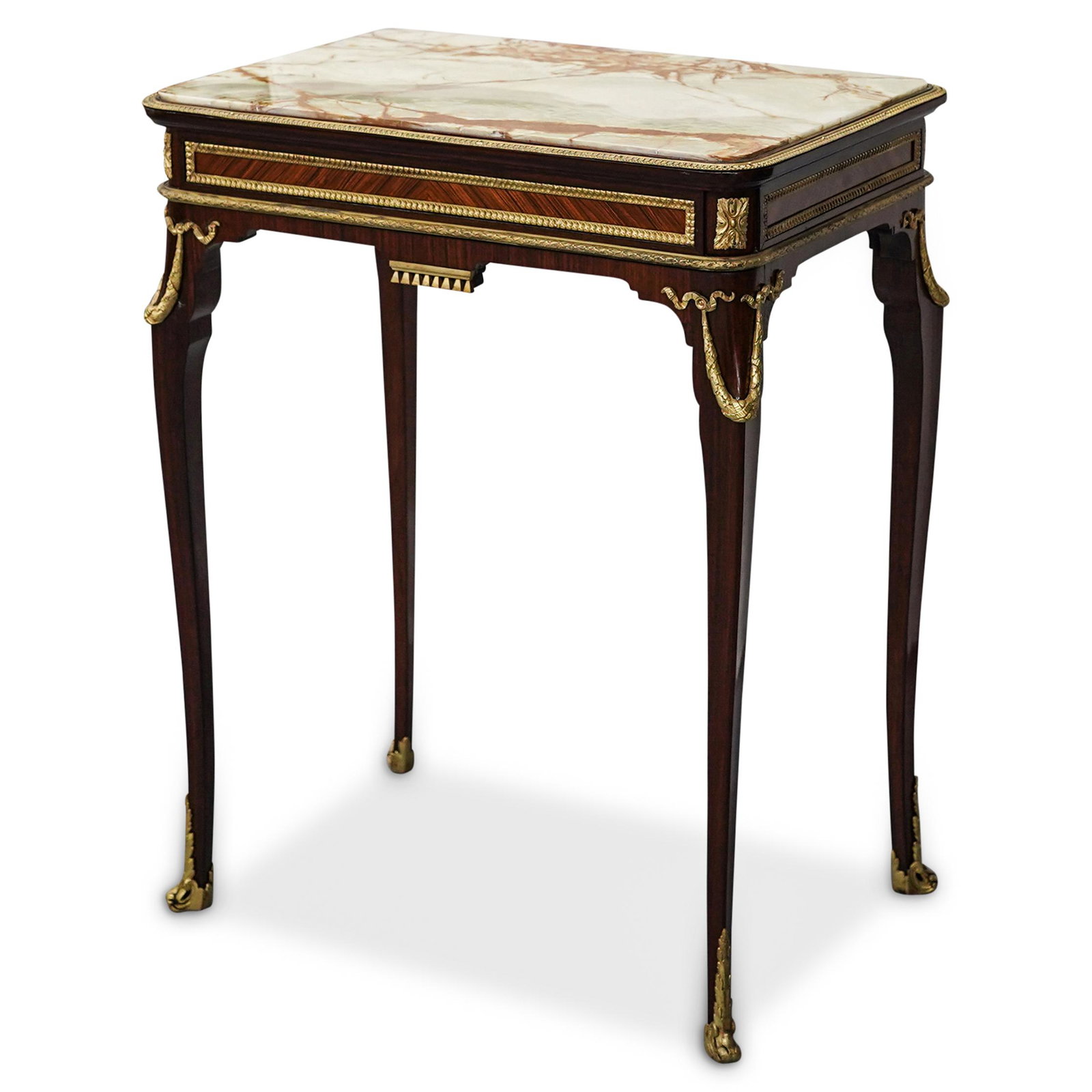 French Louis XV Style Onyx & Ormolu Mounted Table (1 of 6)