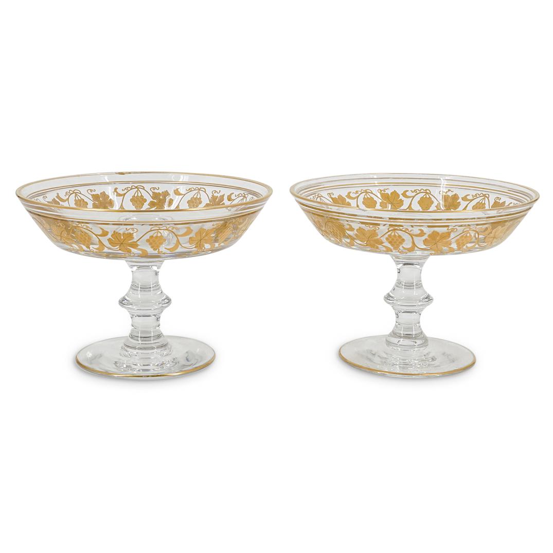 Pair of Val St. Lambert Crystal Tazza (1 of 8)