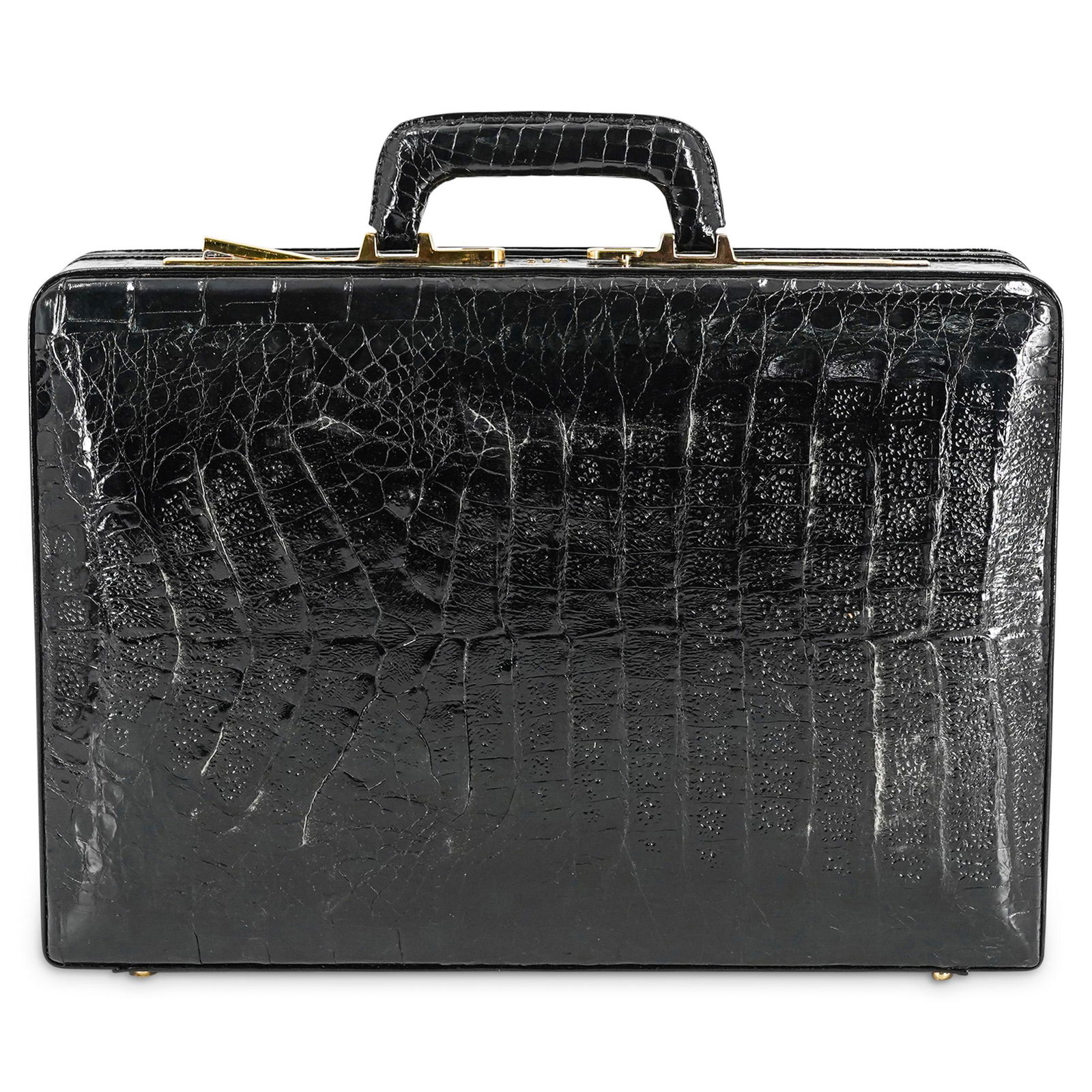 Prestolock Crocodile Skin Combination Lock Briefcase (1 of 11)