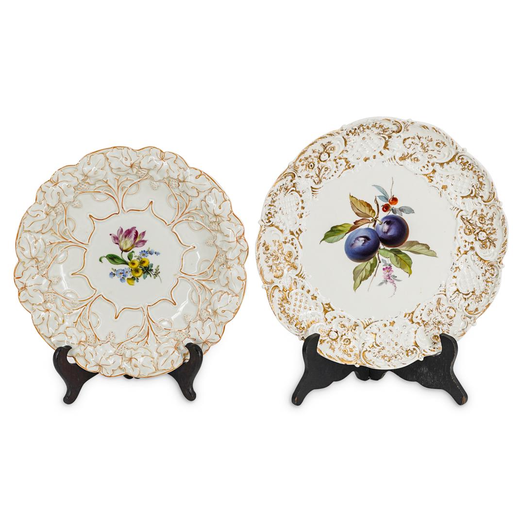 (2 Pc) Mid-19th Century Meissen Plates (1 of 10)
