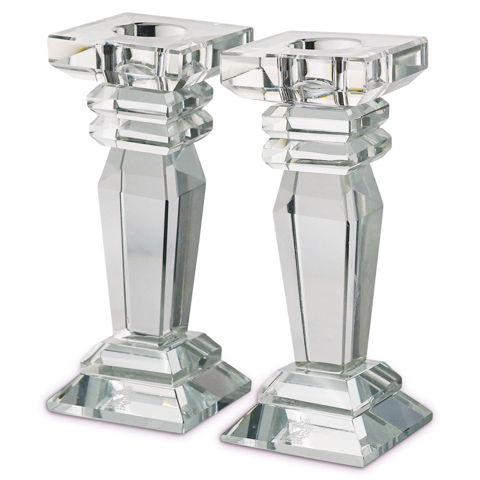 (2 Pc) Pair Of Crystal Candlesticks (1 of 5)