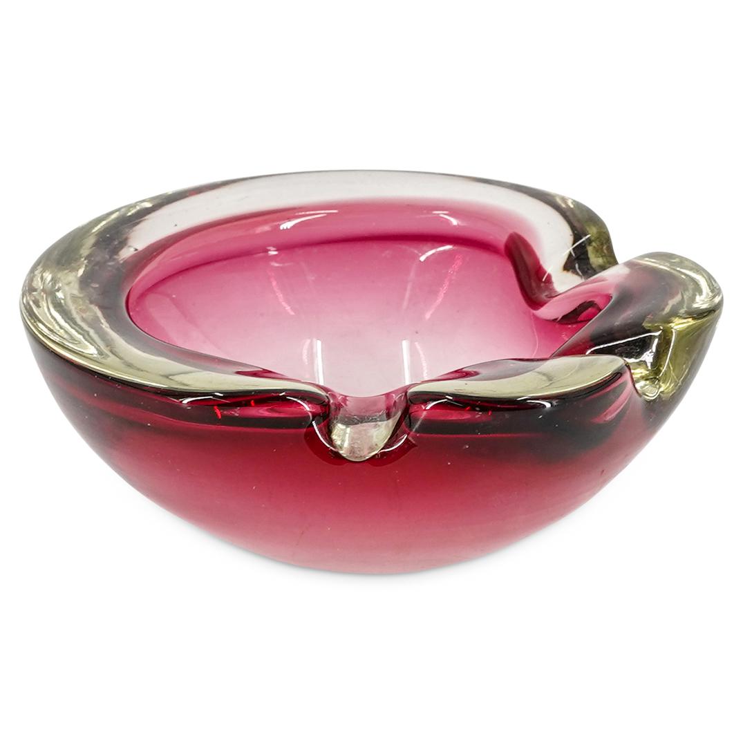 (2 Pc) Murano Art Glass Ashtray Grouping Set (1 of 9)