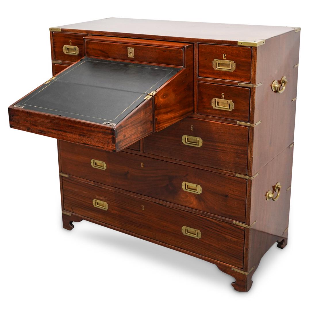 Antique English Wood & Brass Campaign Chest (1 of 20)