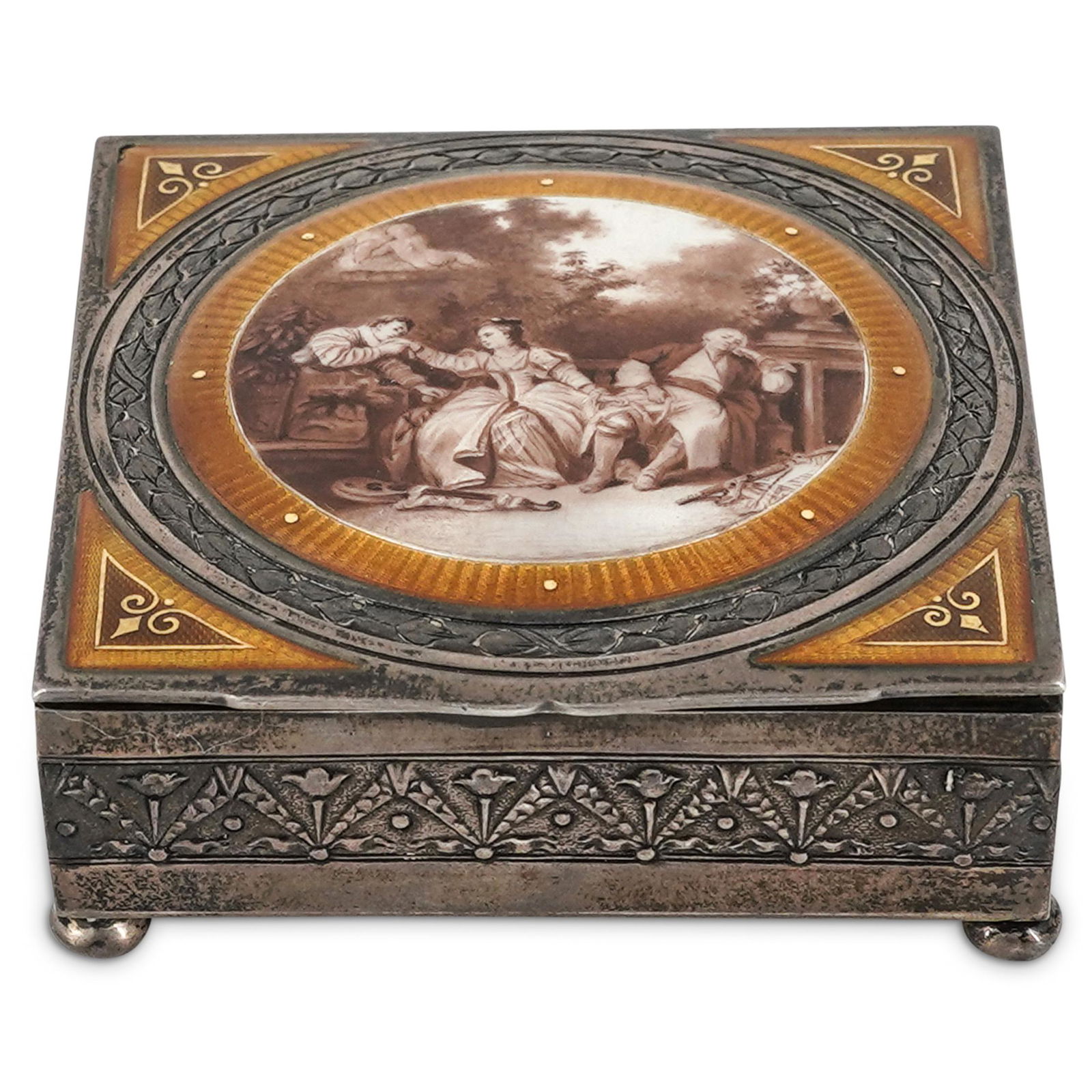 German Silver & Guilloche Box (1 of 8)