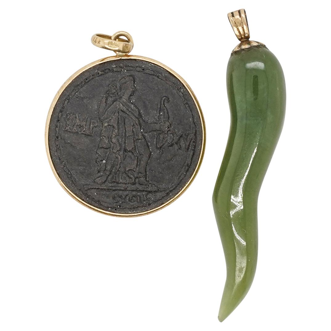 (2) Group of 14k Gold Pendants (1 of 5)