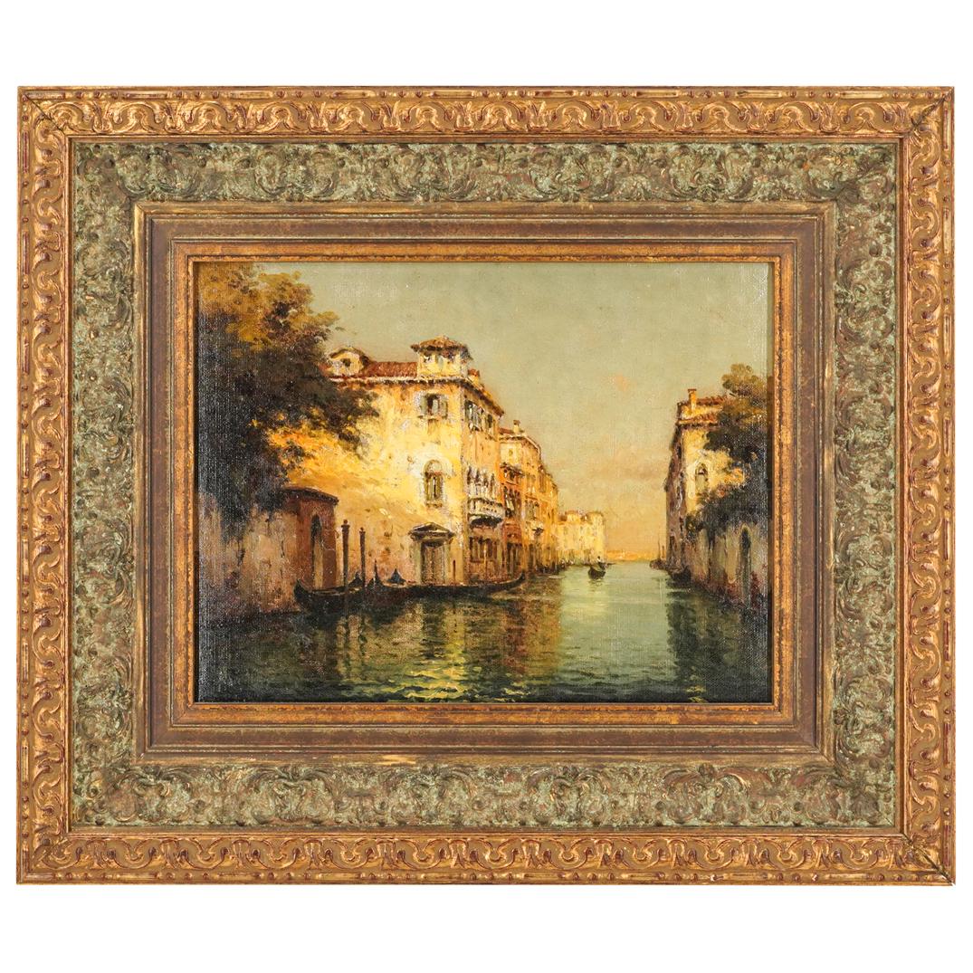 Antoine Bouvard Sr. (1870-1956) Oil On Canvas Venice (1 of 6)